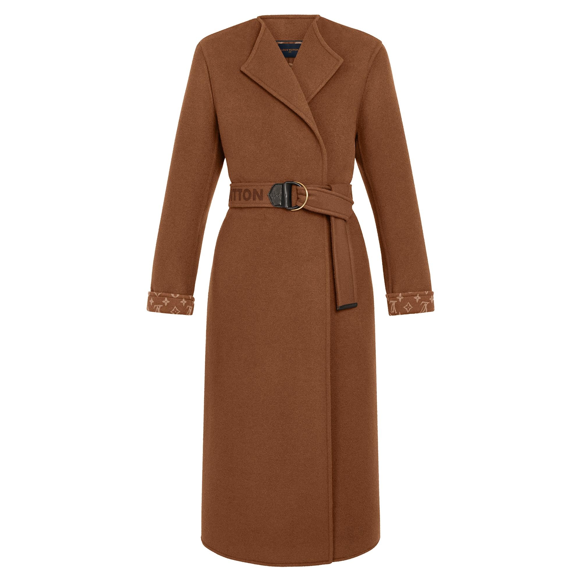 Belted Long Wrap Coat - 1