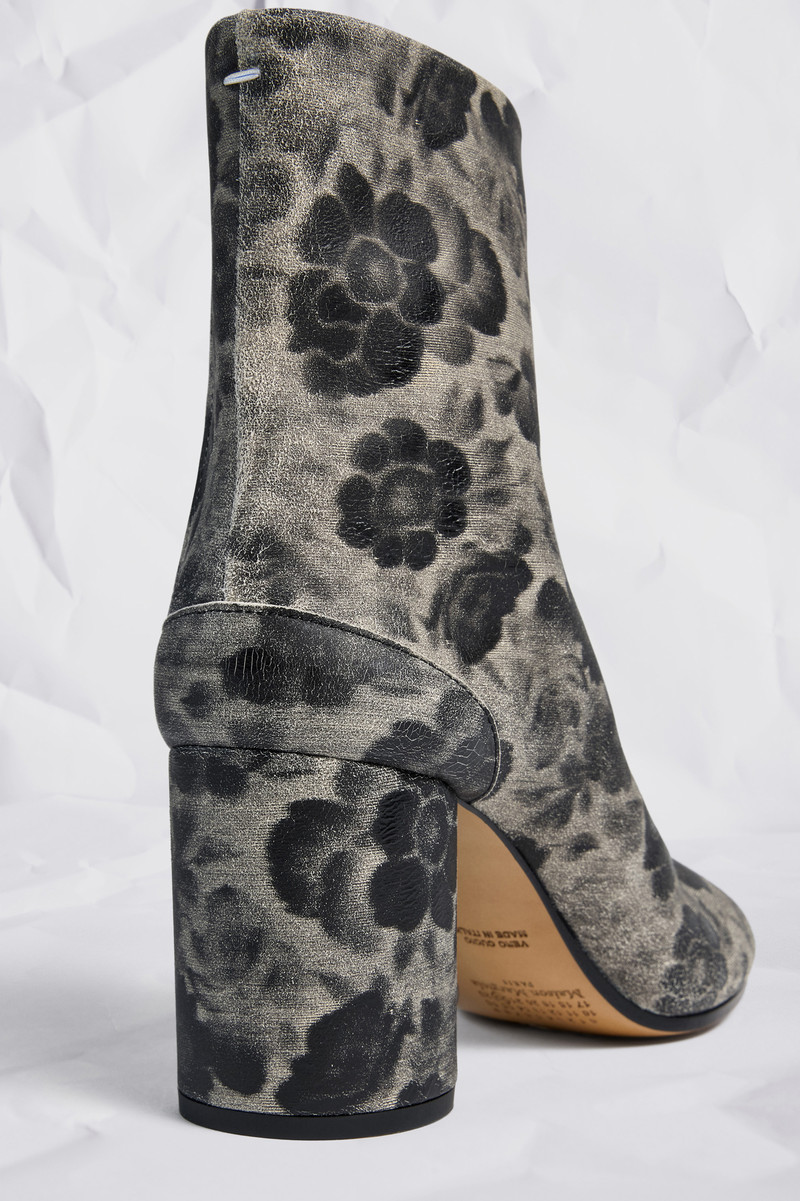 Tabi Ankle Boots Crackle Flower Print 4