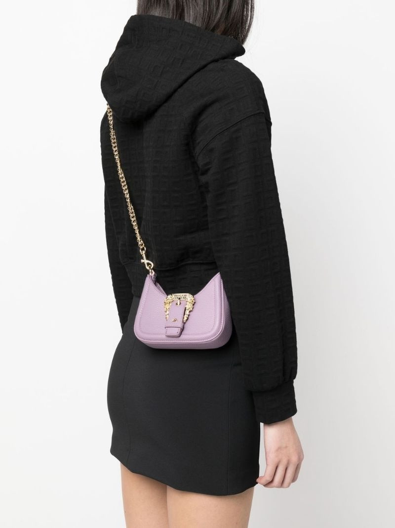 VERSACE JEANS COUTURE Barocco-buckle chain crossbody bag outlook