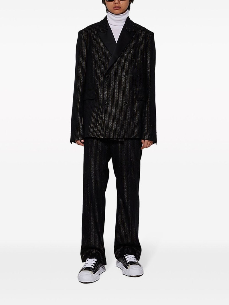 AMIRI metallic-stripe double-breasted blazer outlook