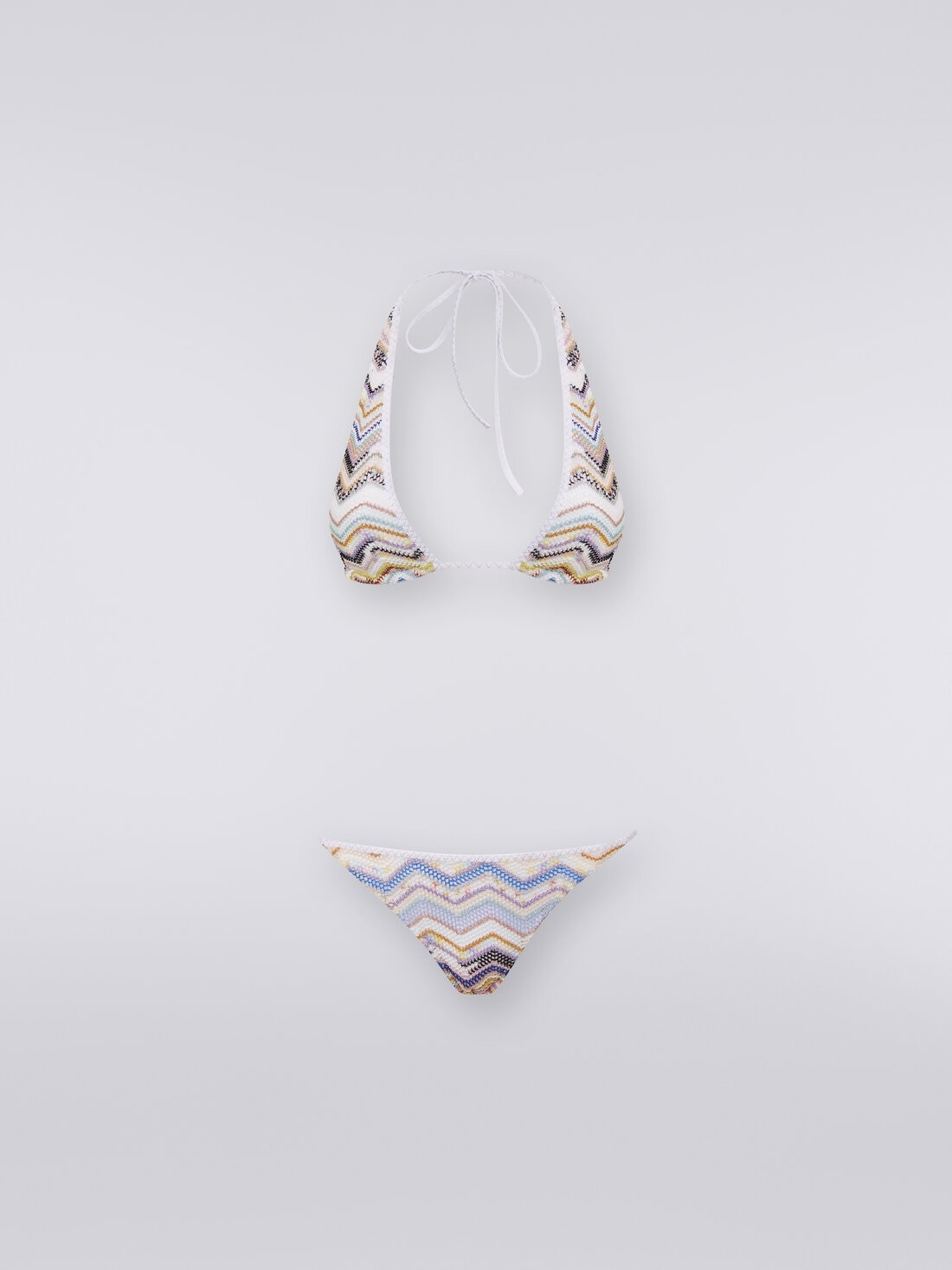 Zigzag crochet bikini with lurex - 1