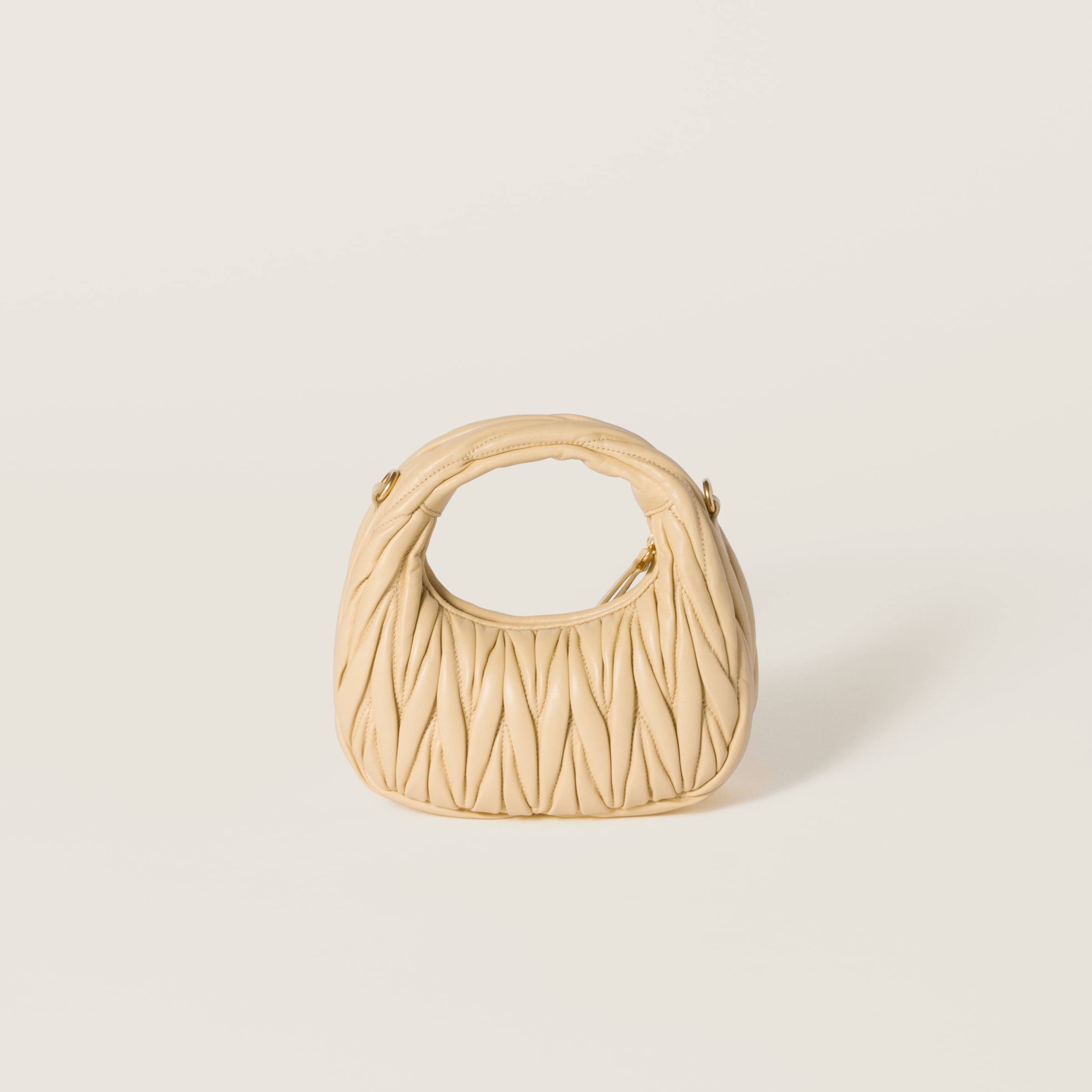 Wander matelassé nappa leather hobo mini-bag - 4