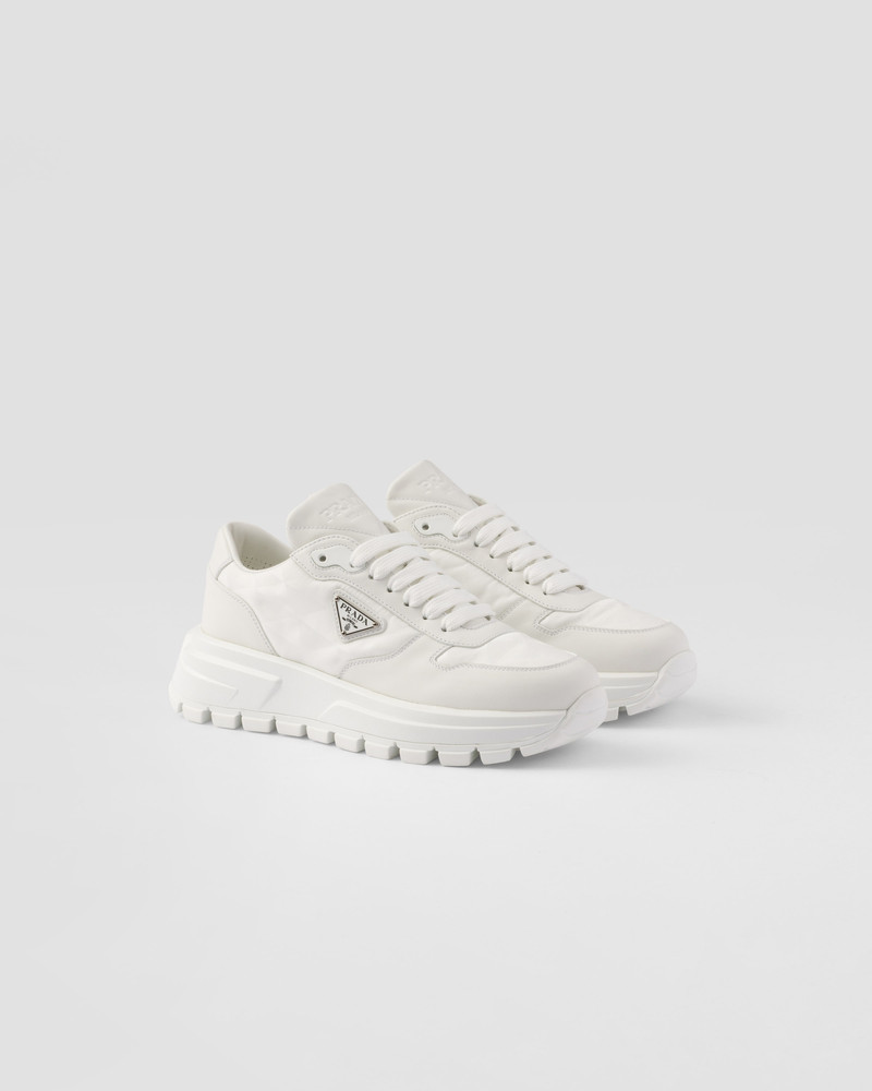 PRAX 01 Re-Nylon and leather sneakers 1