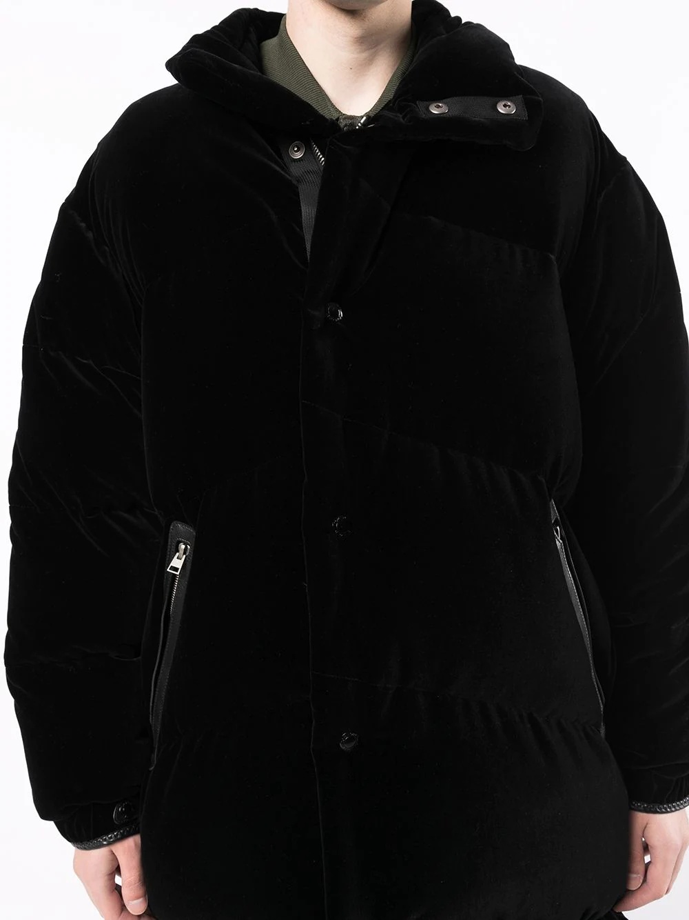 textured-finish padded coat - 5