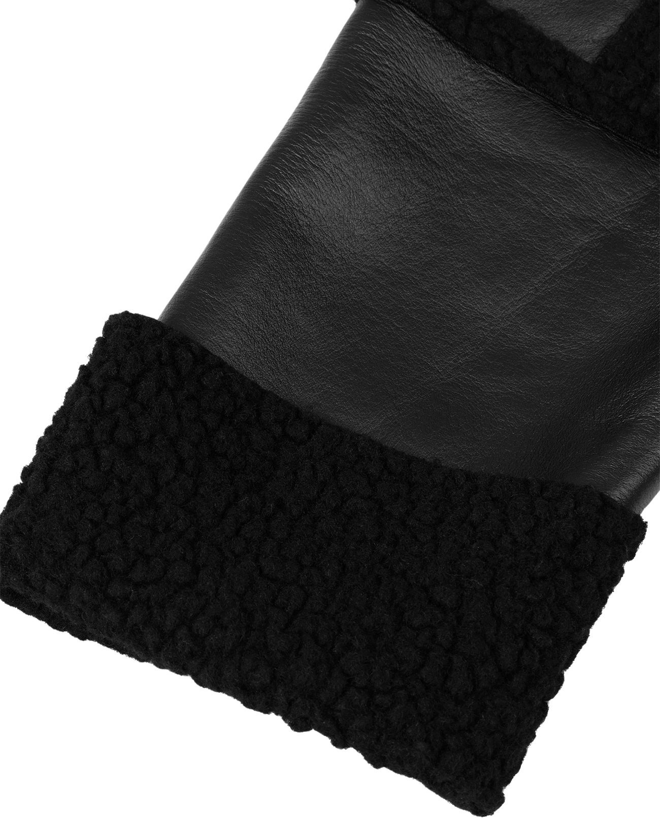 LONG SHEARLING COAT BLACK - 8
