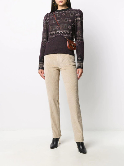 Etro ribbed flared trousers   outlook