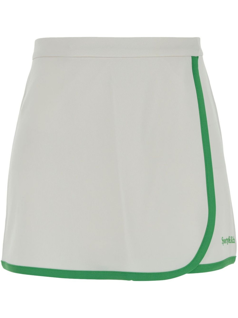 logo-embroidered mini skirt 1