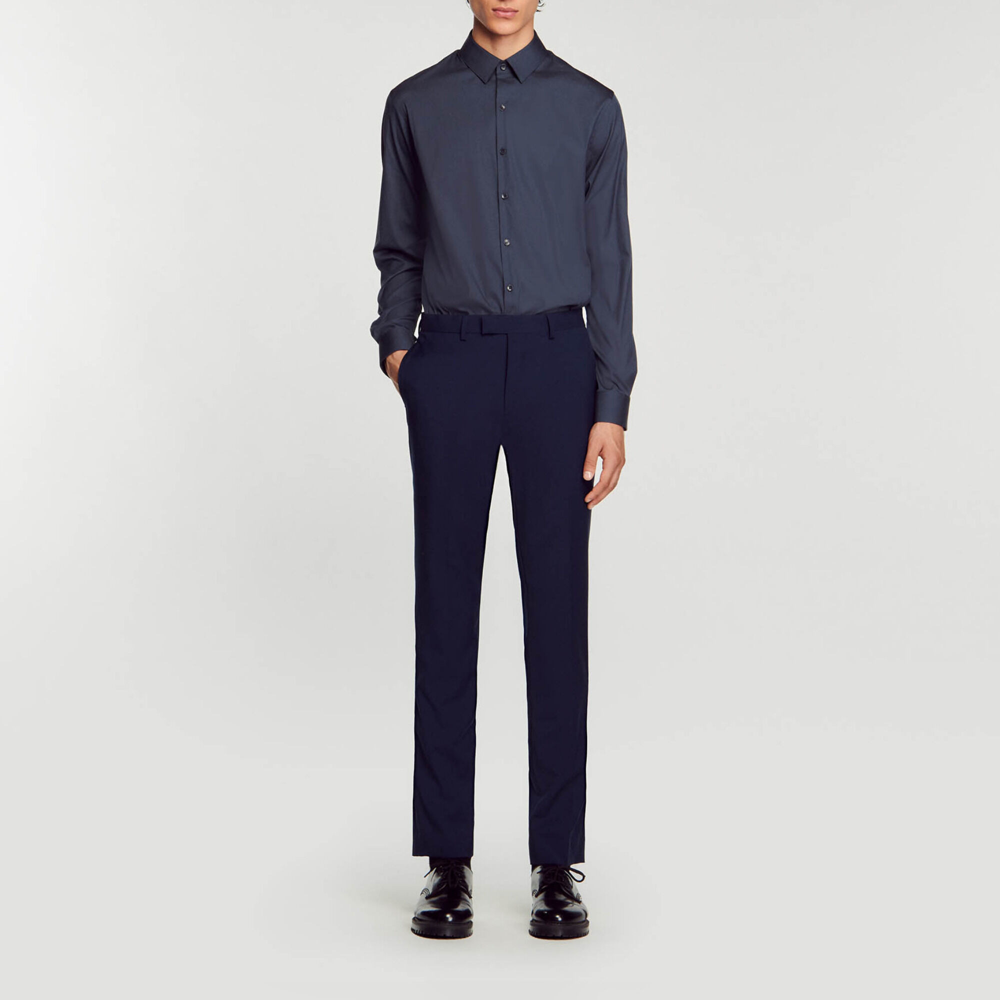 FITTED STRETCH COTTON SHIRT - 2