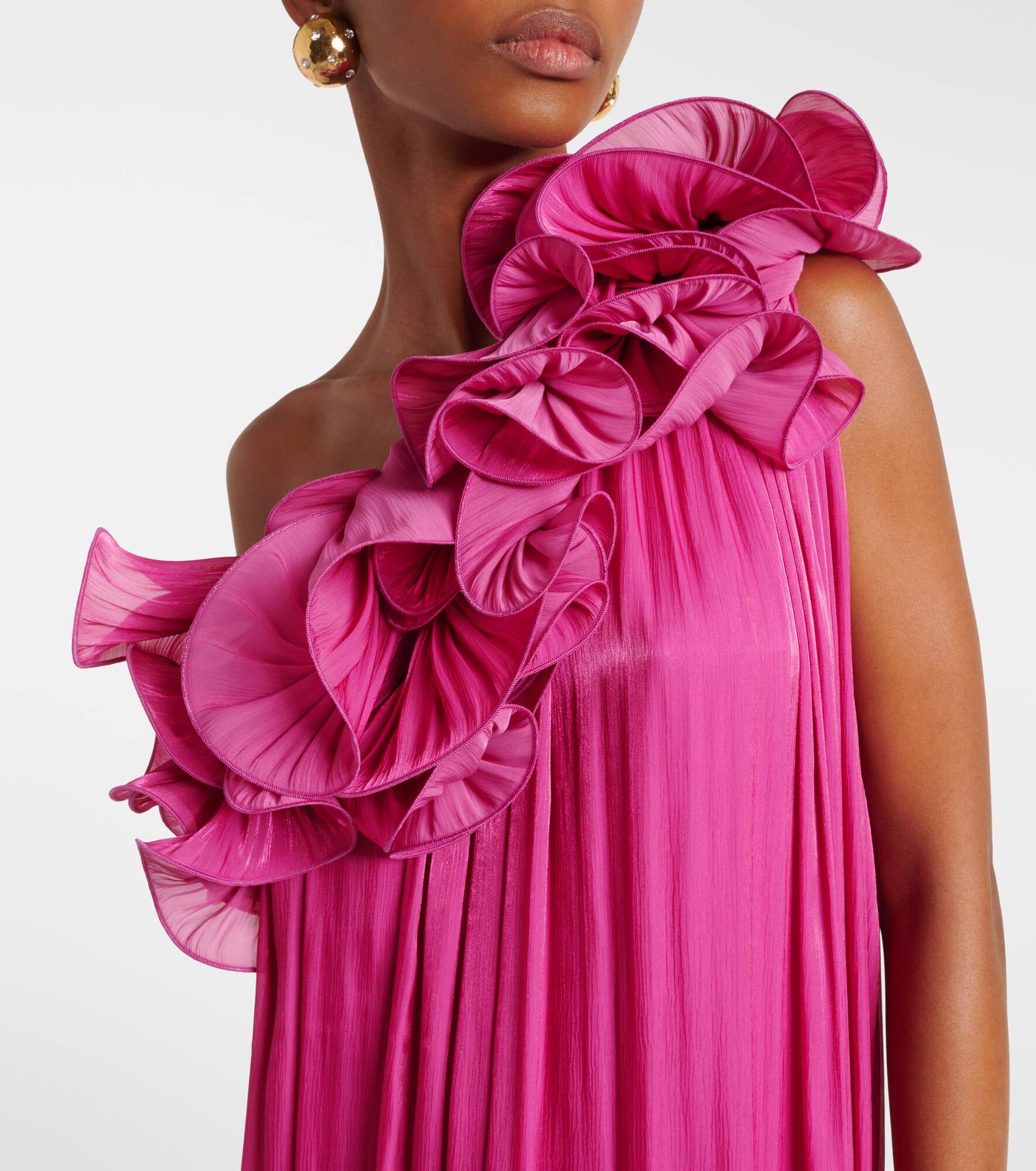 Charmain ruffled georgette gown - 4
