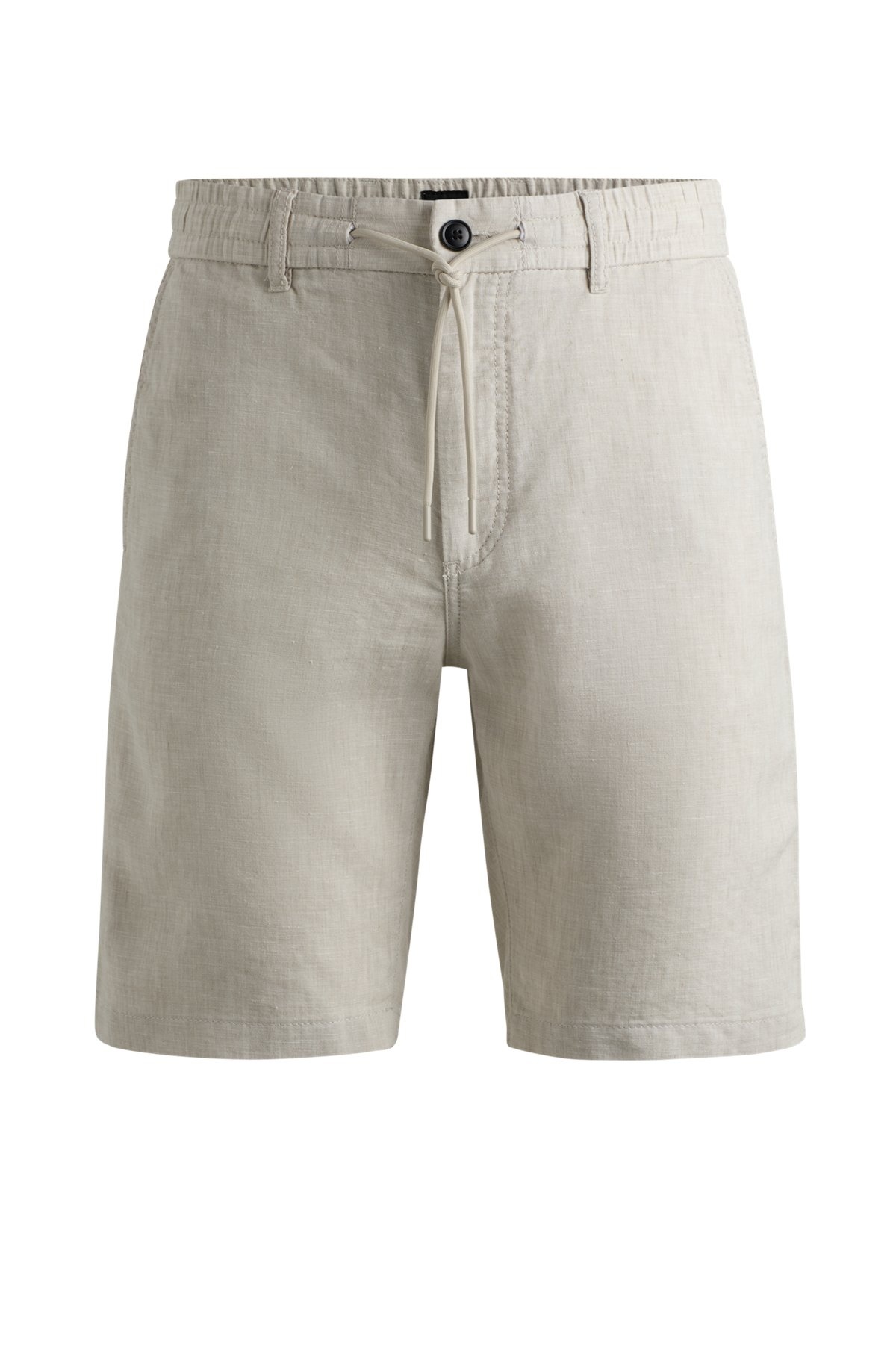 TAPERED-FIT SHORTS IN A LINEN BLEND - 1