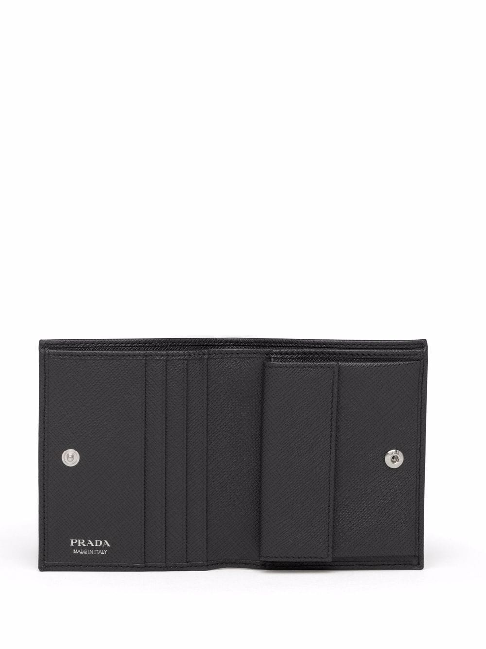 triangle-logo saffiano leather wallet - 3