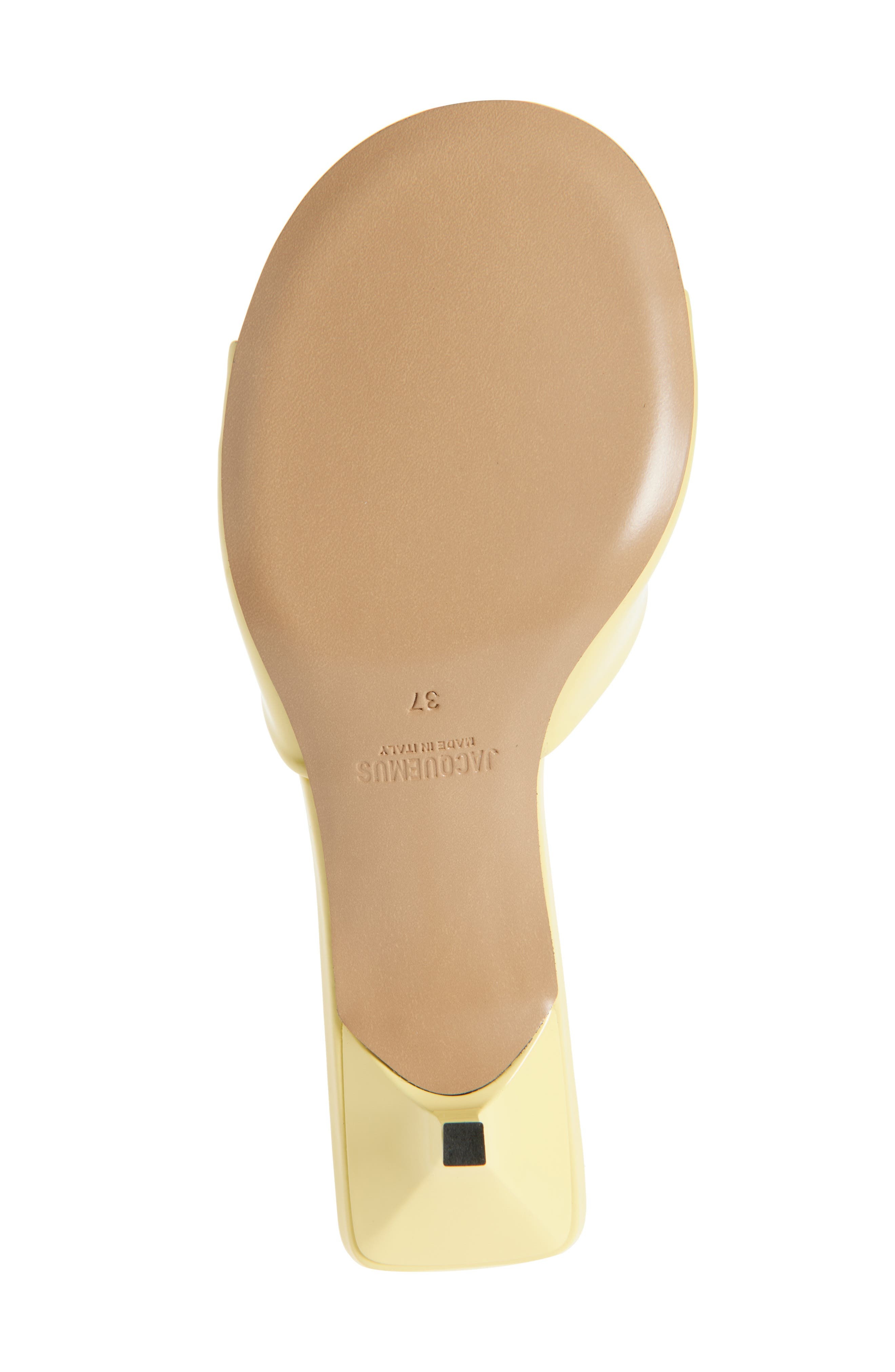 Jacquemus Les Mules Cubisto Sandal in Light Yellow 210 at Nordstrom - 6