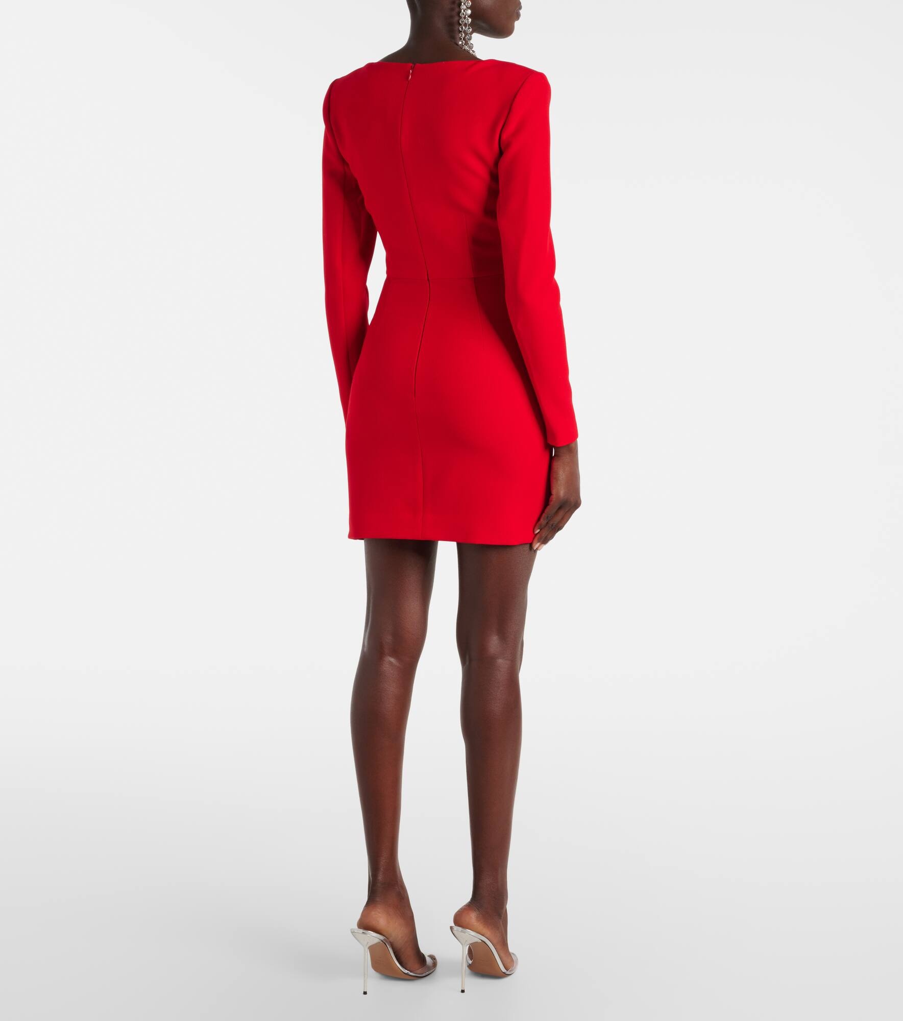 Asymmetric crêpe minidress - 3