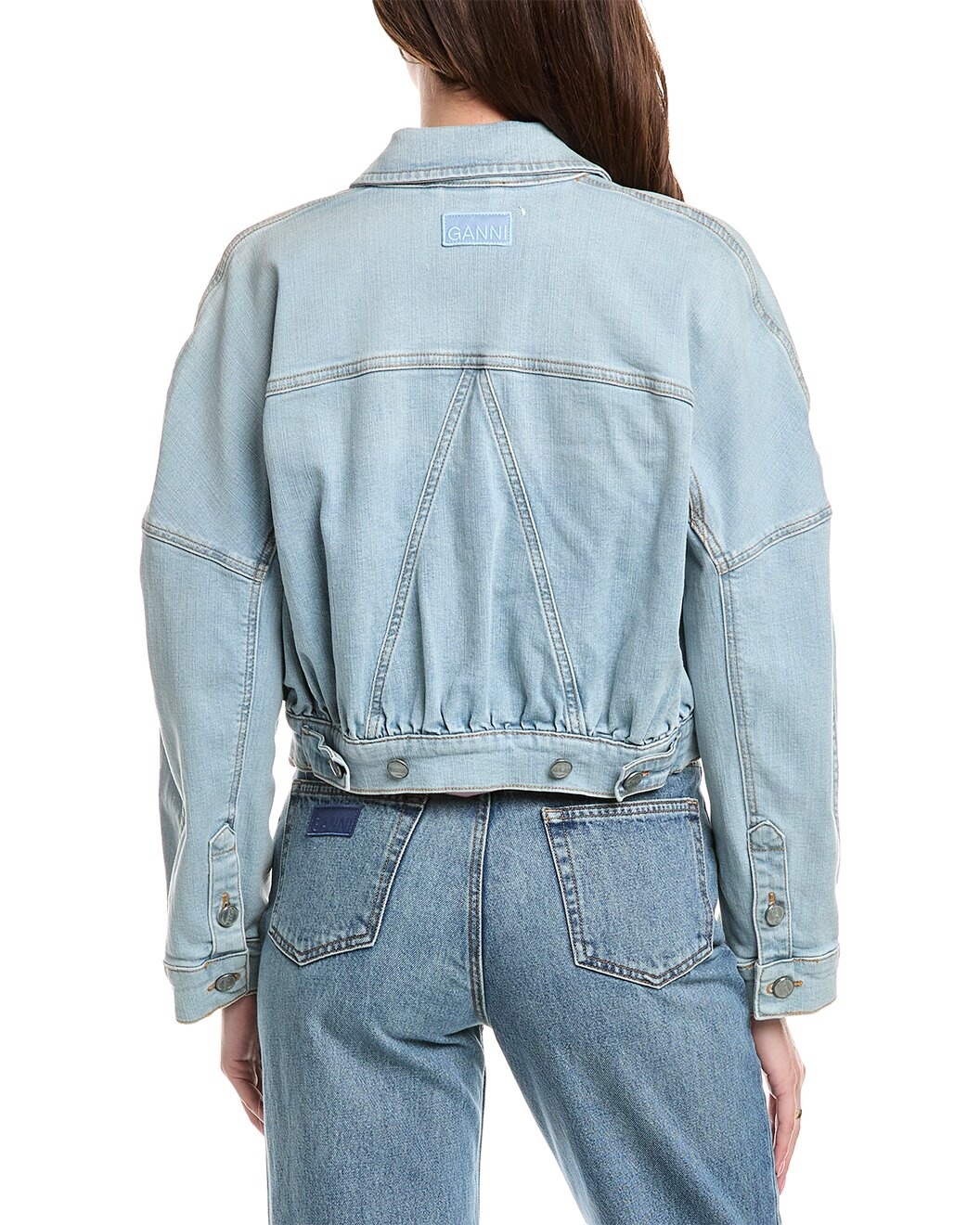 GANNI Denim Bomber Jacket - 2