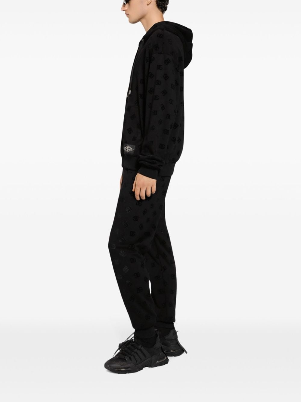 All-over-debossed logo hoodie - 3