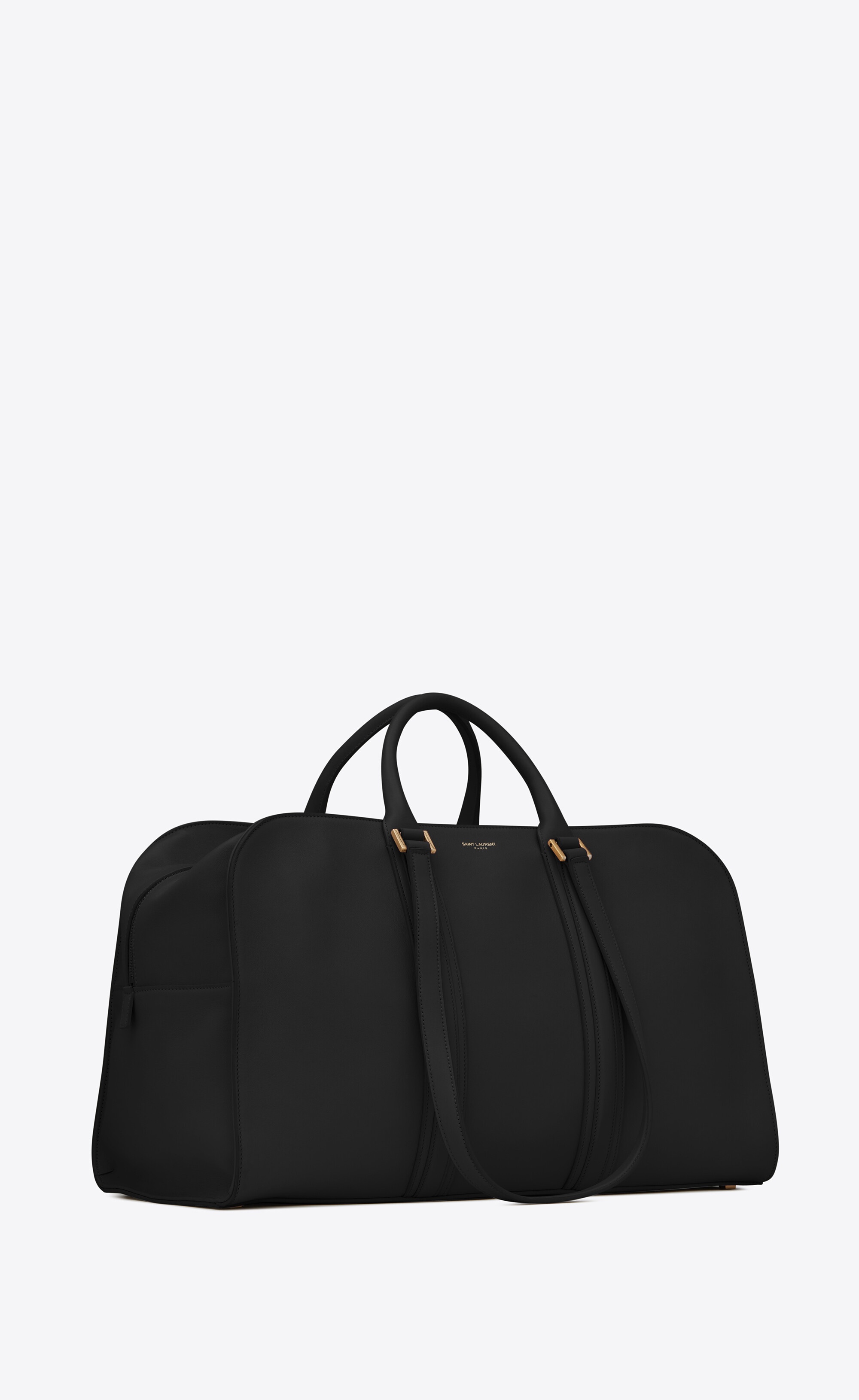 commuter duffle bag in smooth leather - 4