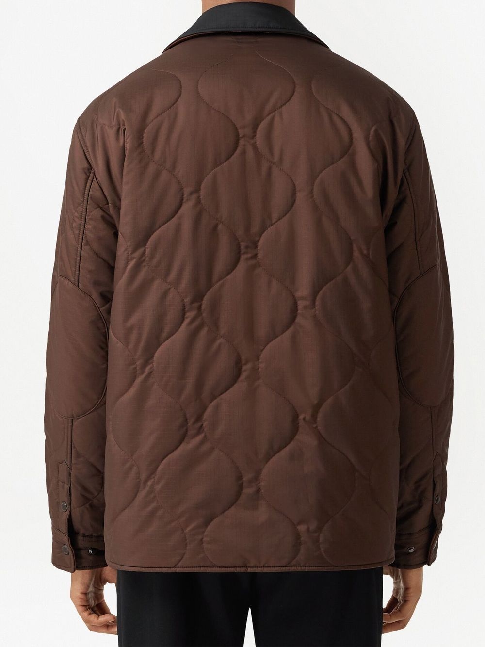 reversible checked quilted overshirt - 3