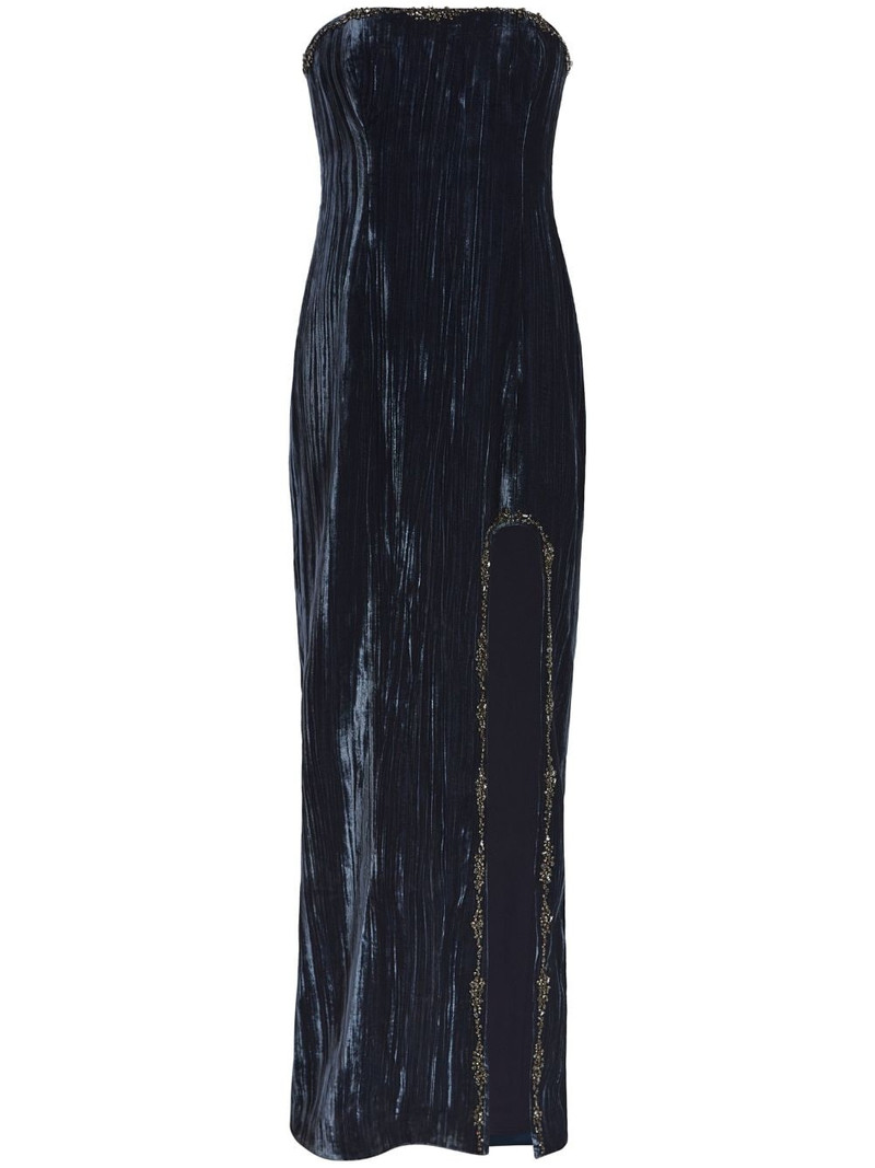 Eponine strapless velvet gown 1