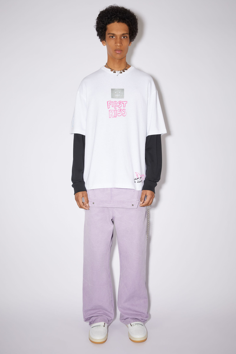 Acne Studios Scribbles t-shirt- Relaxed fit - Optic White outlook