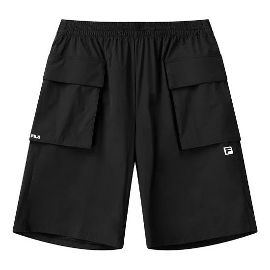 FILA Athletics Solid Color Casual Sports Woven Shorts Black A11M121369F-BK - 1