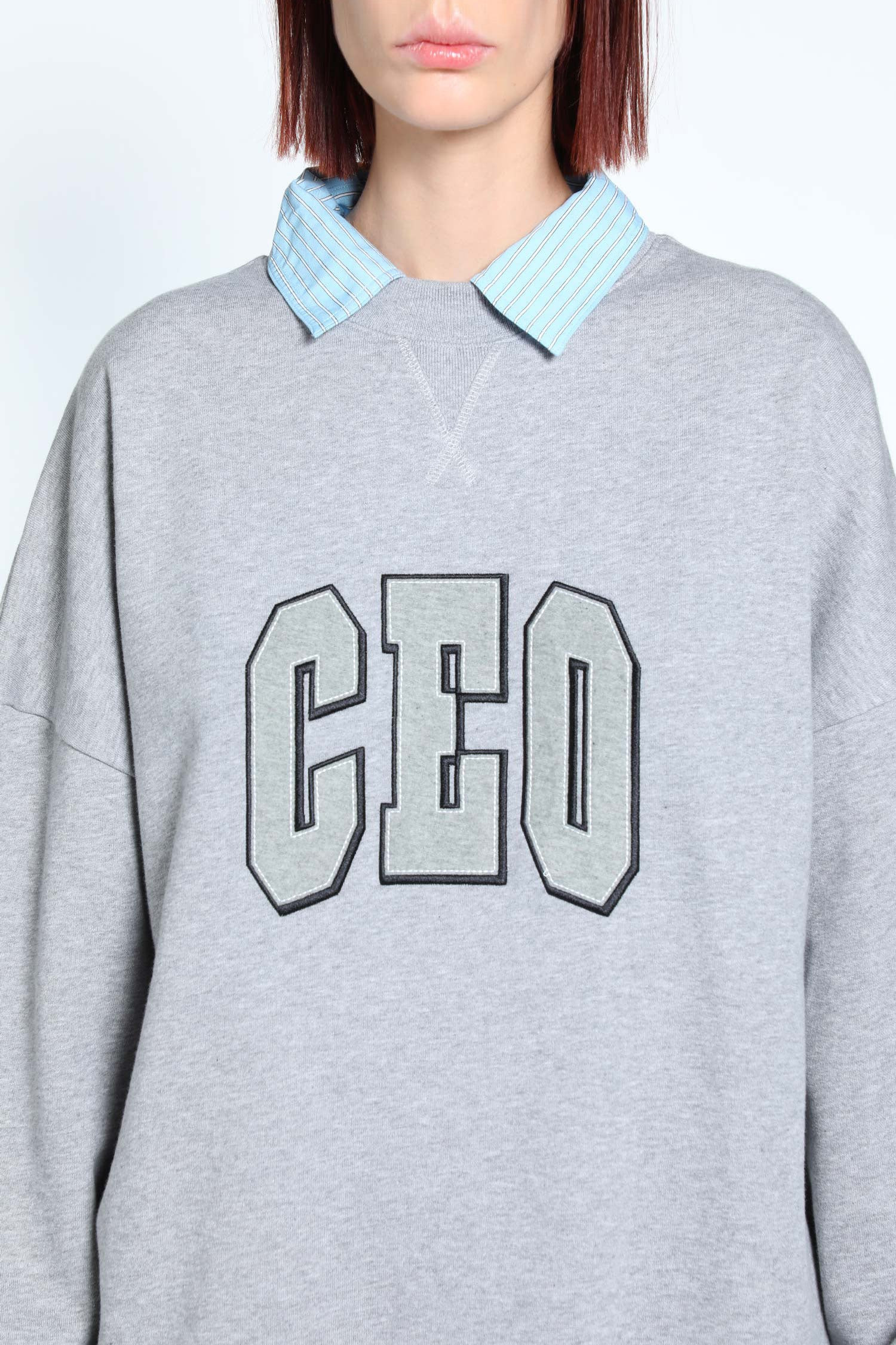 Ceo Team Logo Shirt Collar Sweatshirt - 4