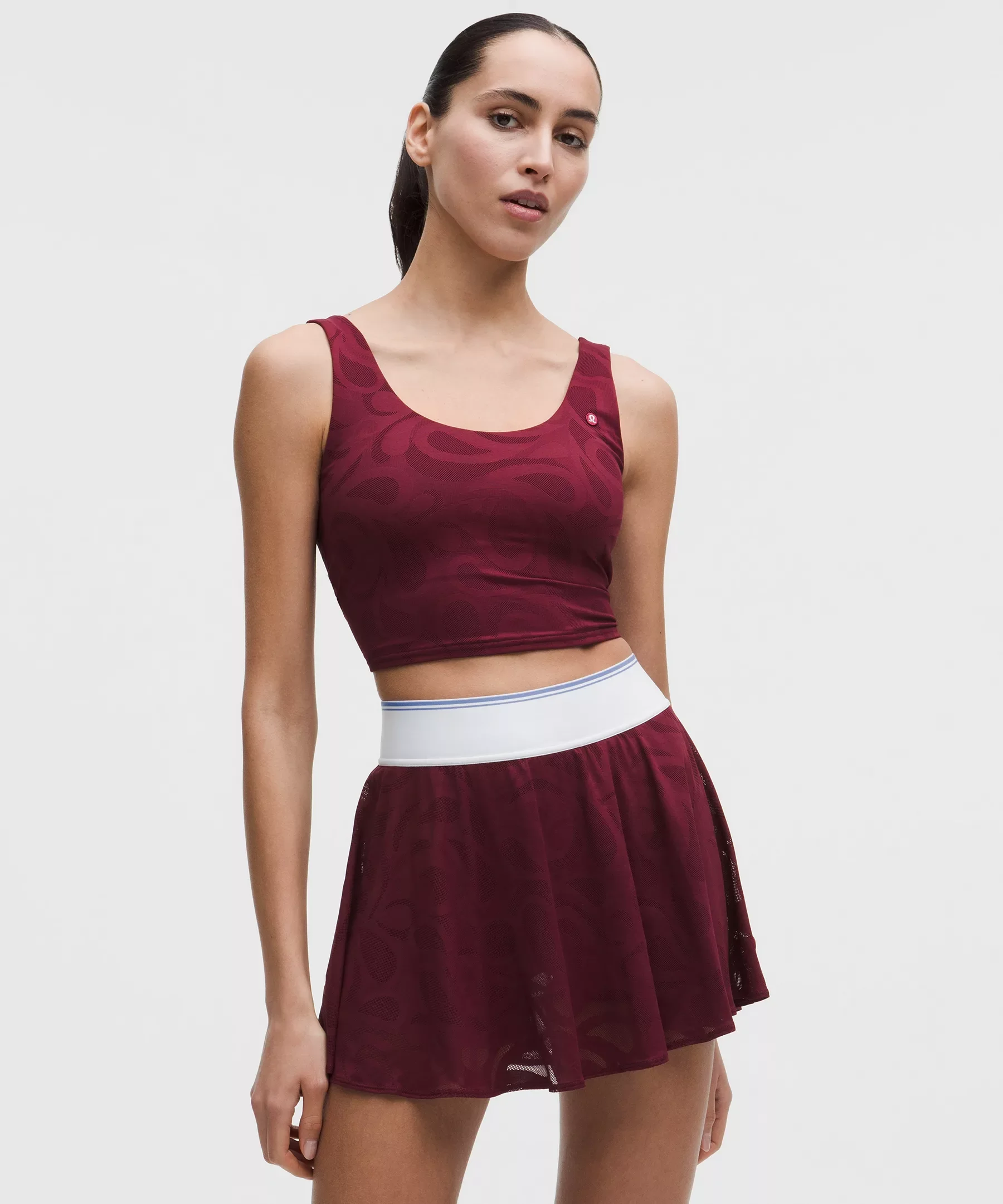 Paisley-Mesh Tennis Tank Top *B/C Cup - 1