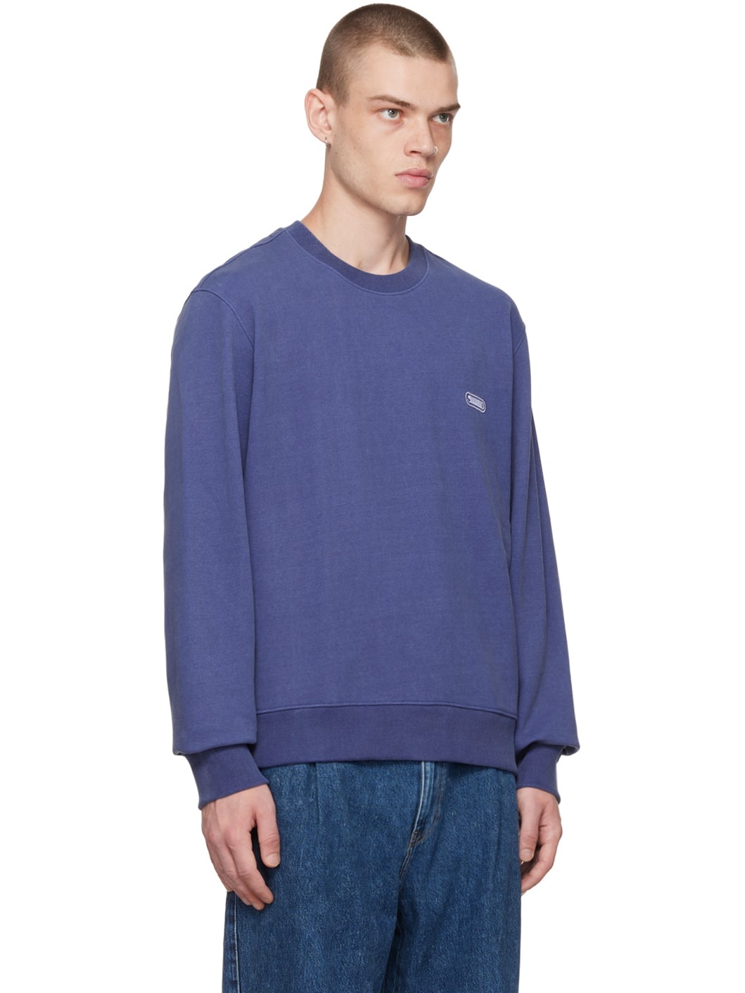 Blue Embroidered Sweatshirt - 2