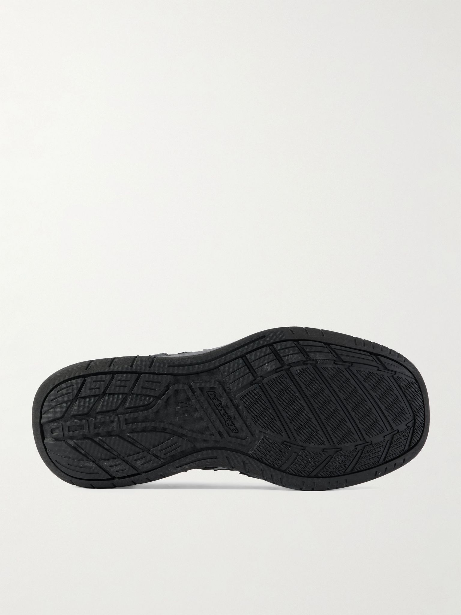 Hamptons Logo-Appliquéd Distressed Leather Sneakers Black - 3