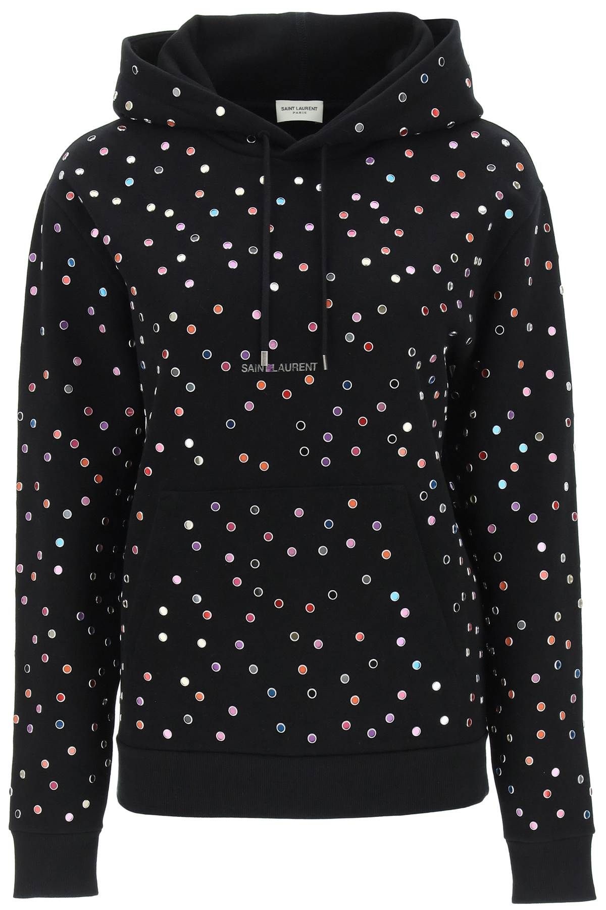 HOODIE WITH MULTICOLOR EYELETS - 1