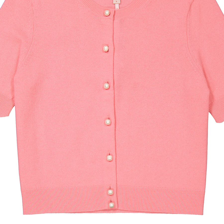 Marc Jacobs Peach Short Sleeved Cashmere Cardigan - 7