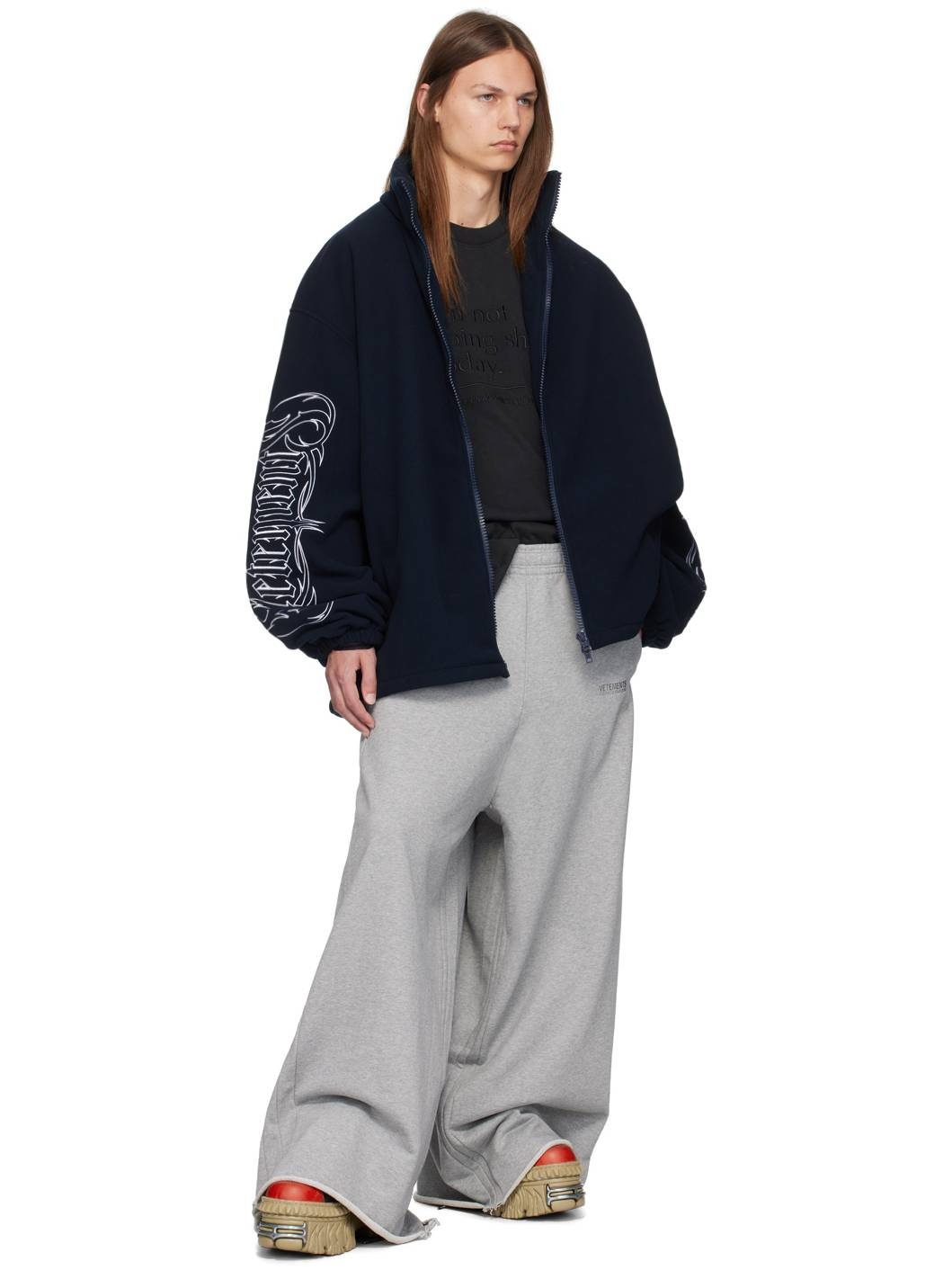 Navy Embroidered-Logo Jacket - 4