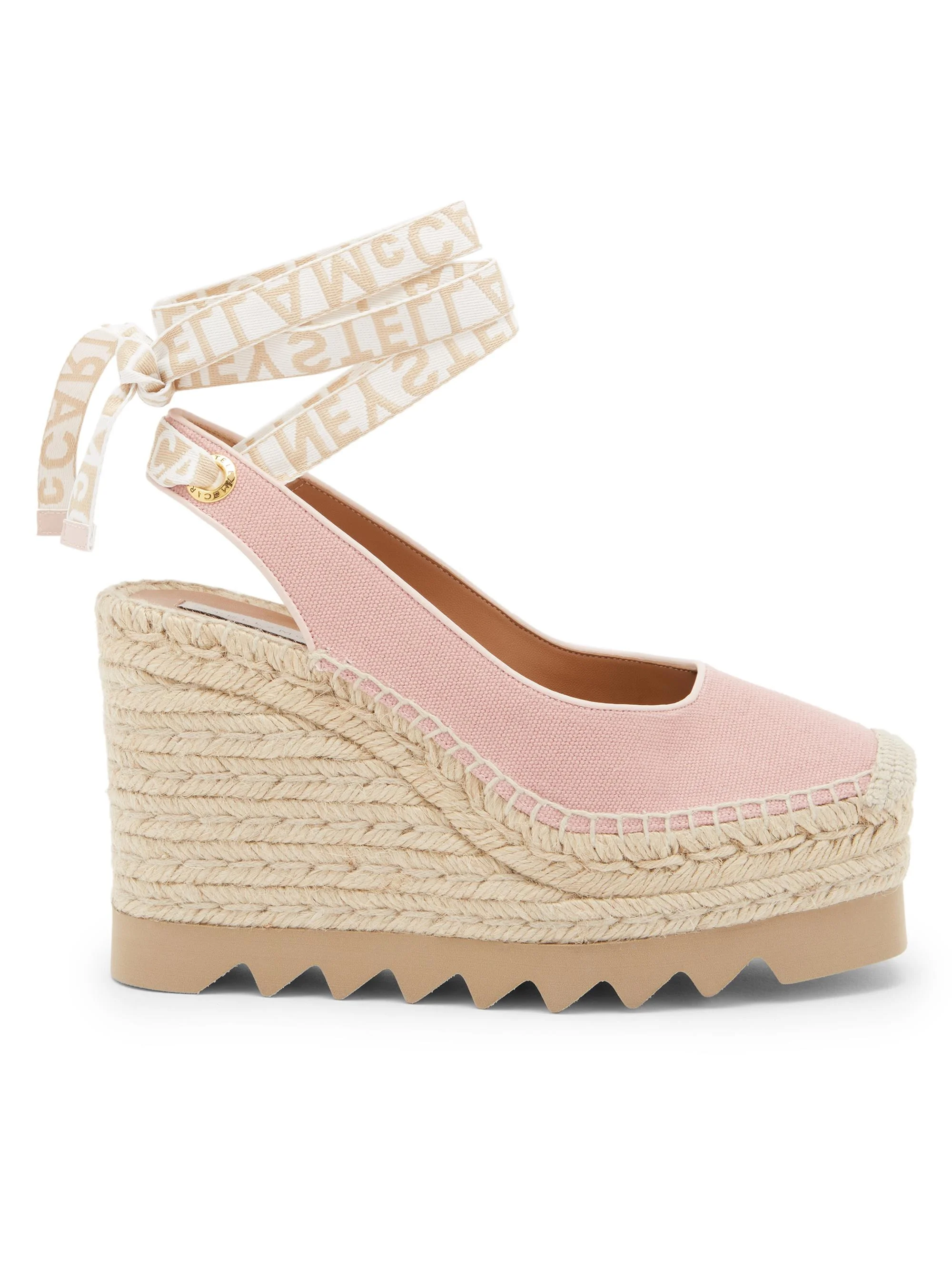 Women's Gaia 110MM Espadrille Wedge Slingback Pumps - Pale Pink - 1