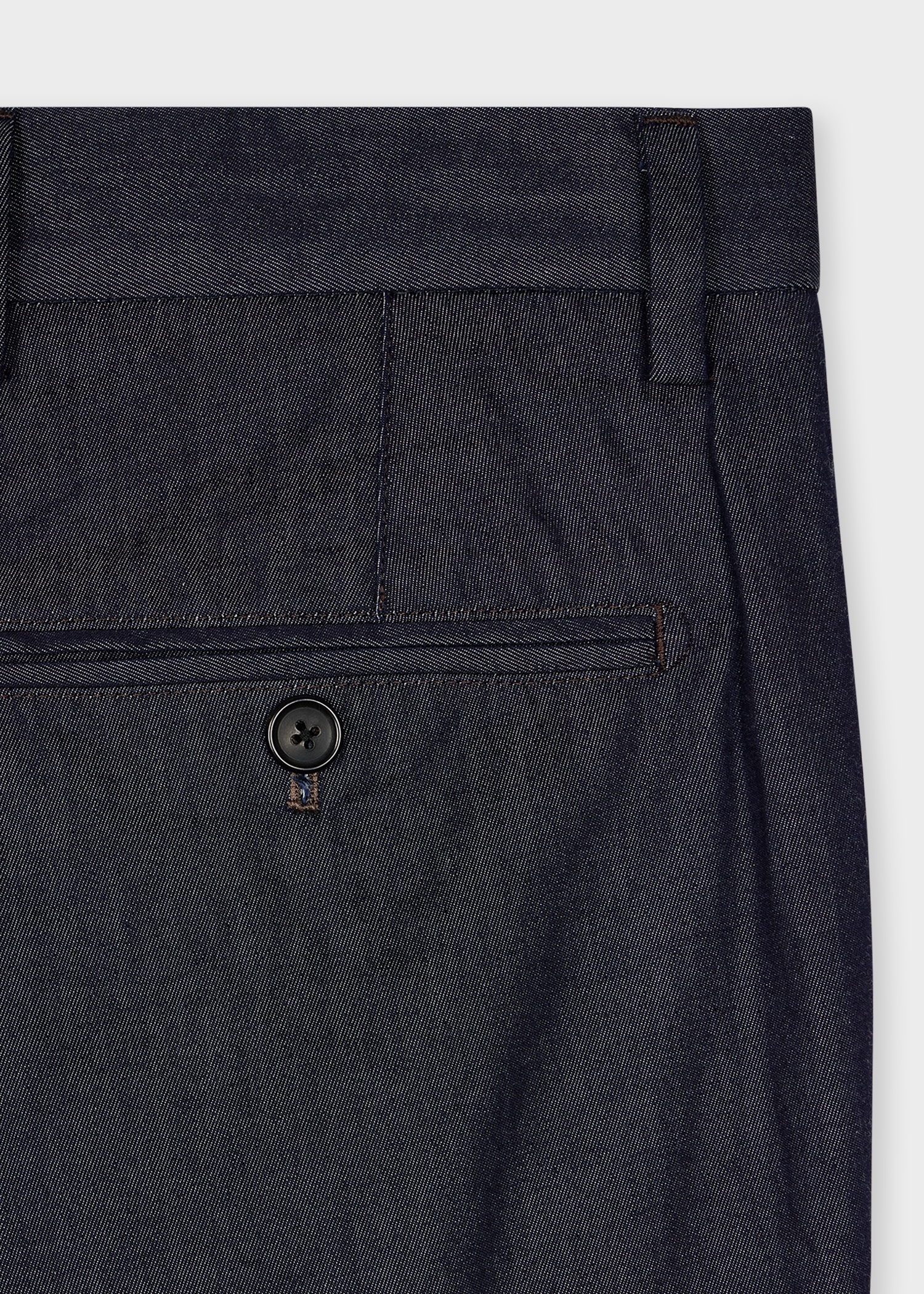 Indigo Rinse Cotton-Twill Pleated Trousers - 2
