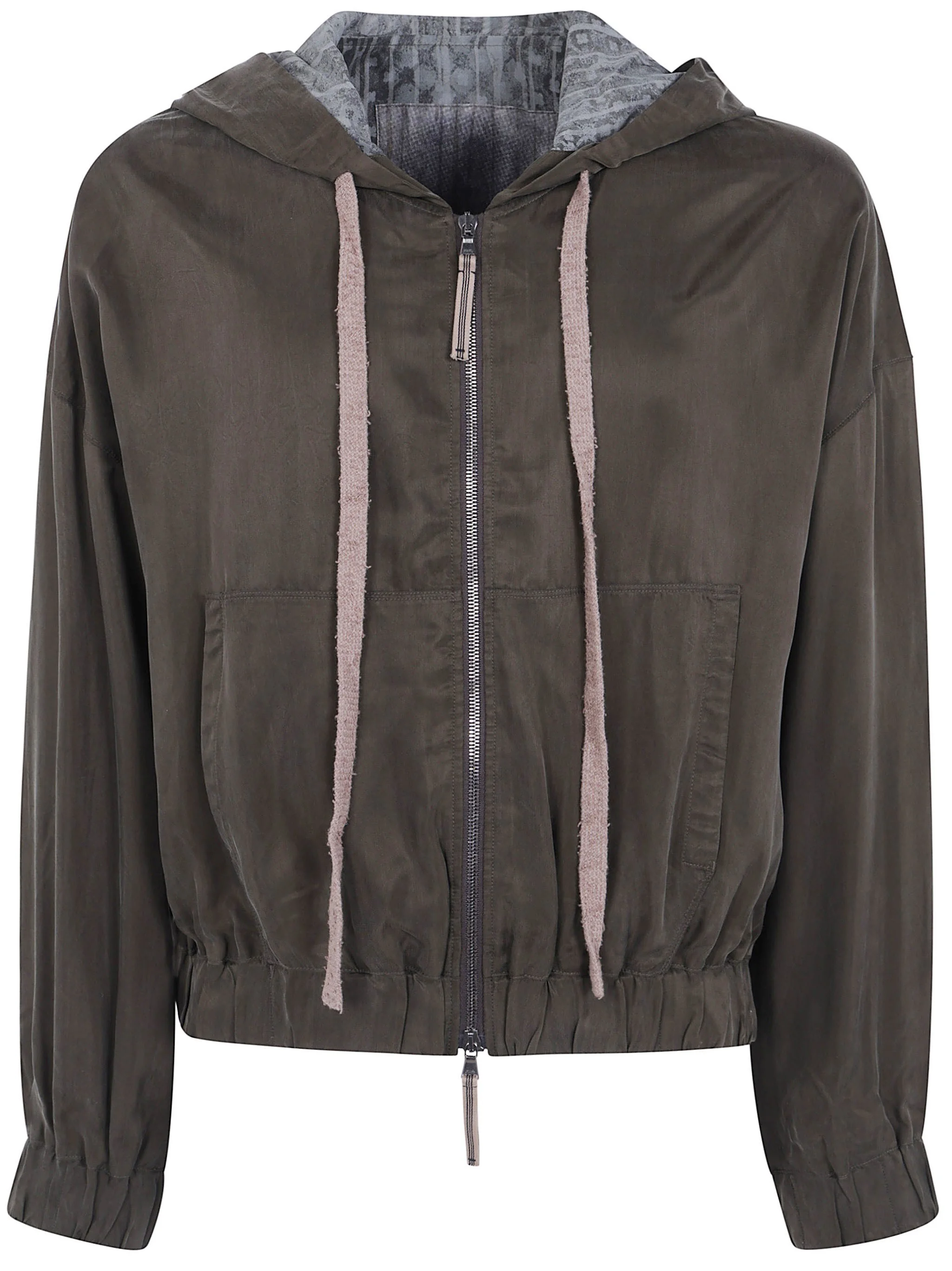 Sweatshirt Full Zip Hoodie "Cropped" - 1