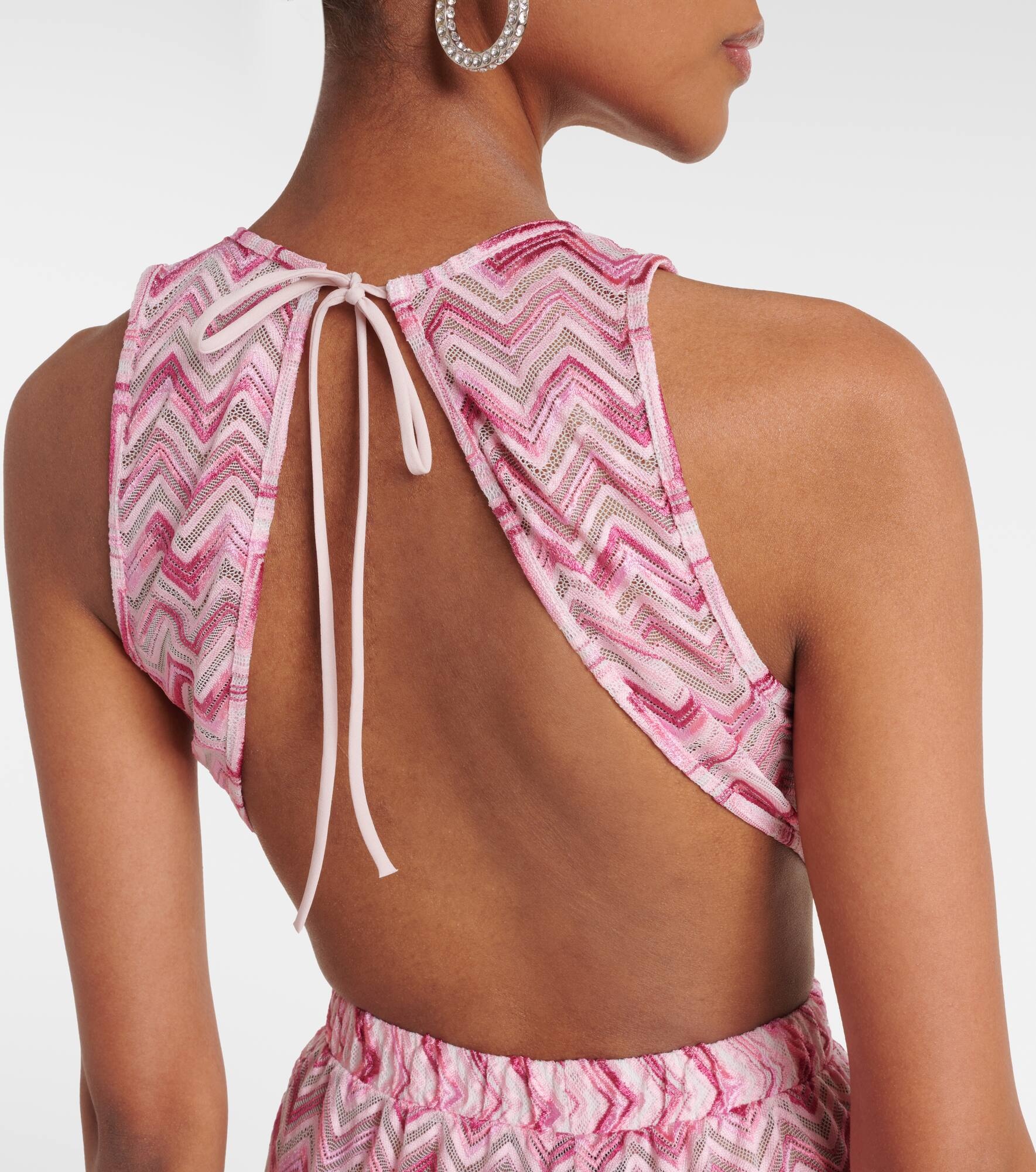 Zigzag halterneck jumpsuit - 6