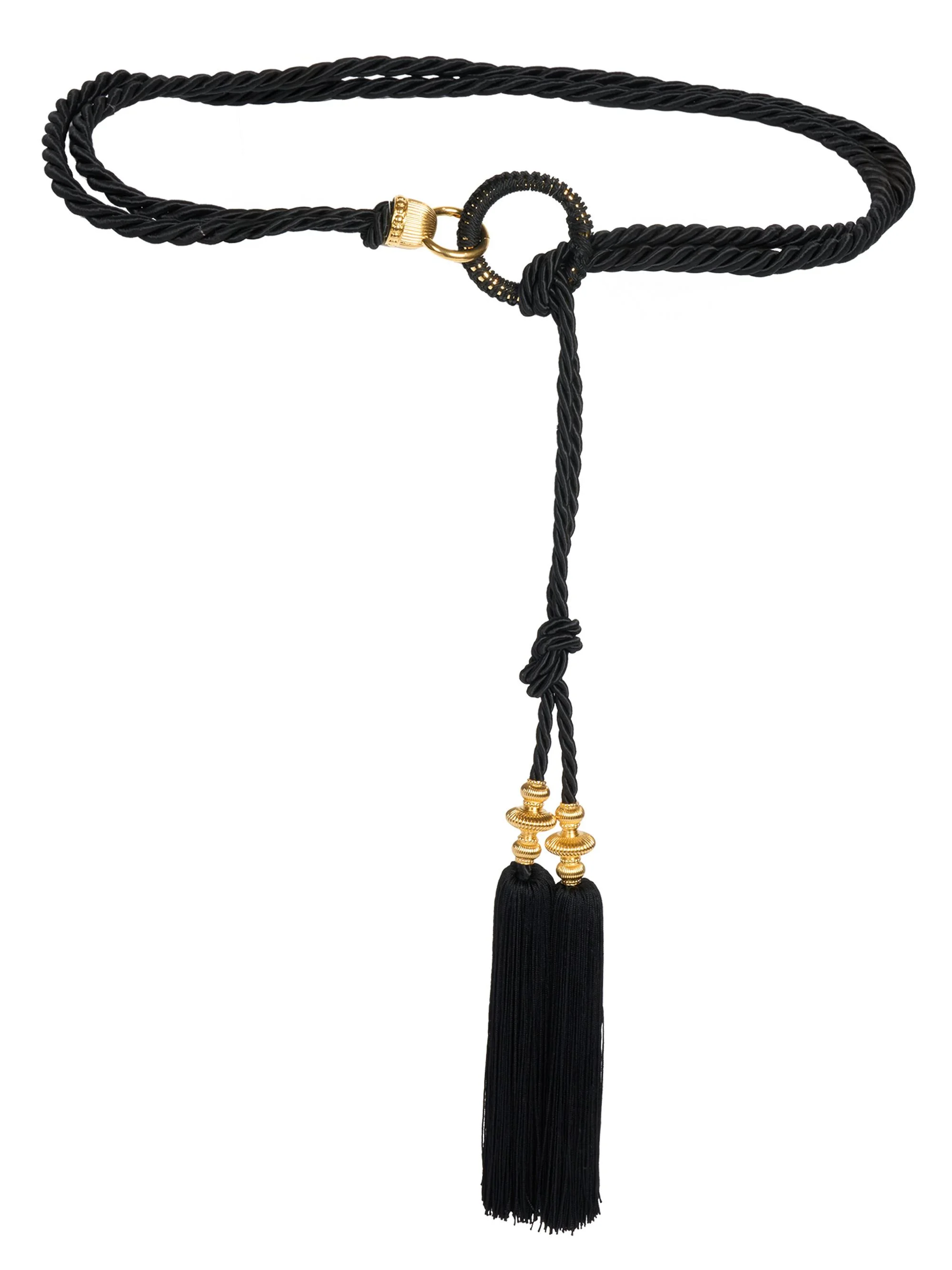 Women's Rope Tie Belt - Noir - 1