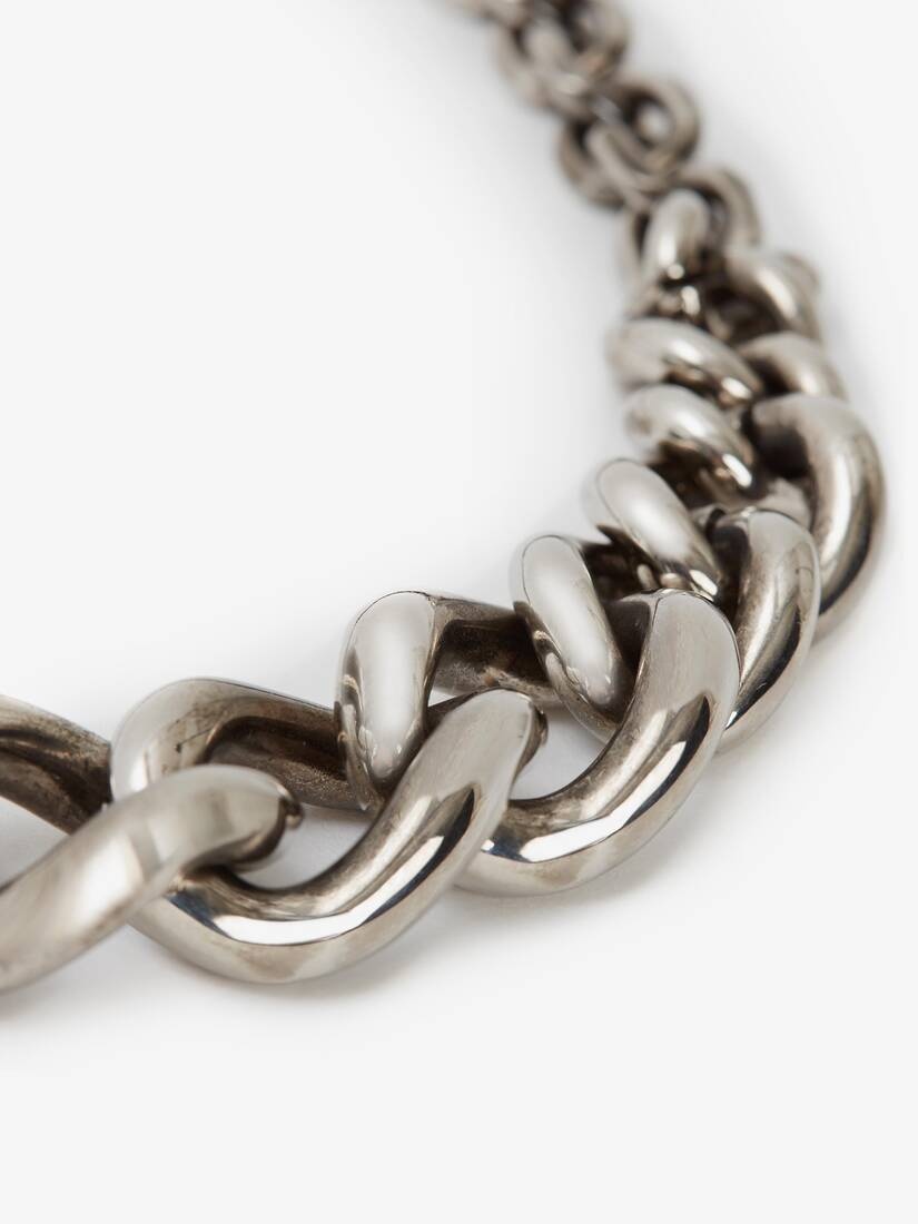 Chain Choker in Antique Silver - 3