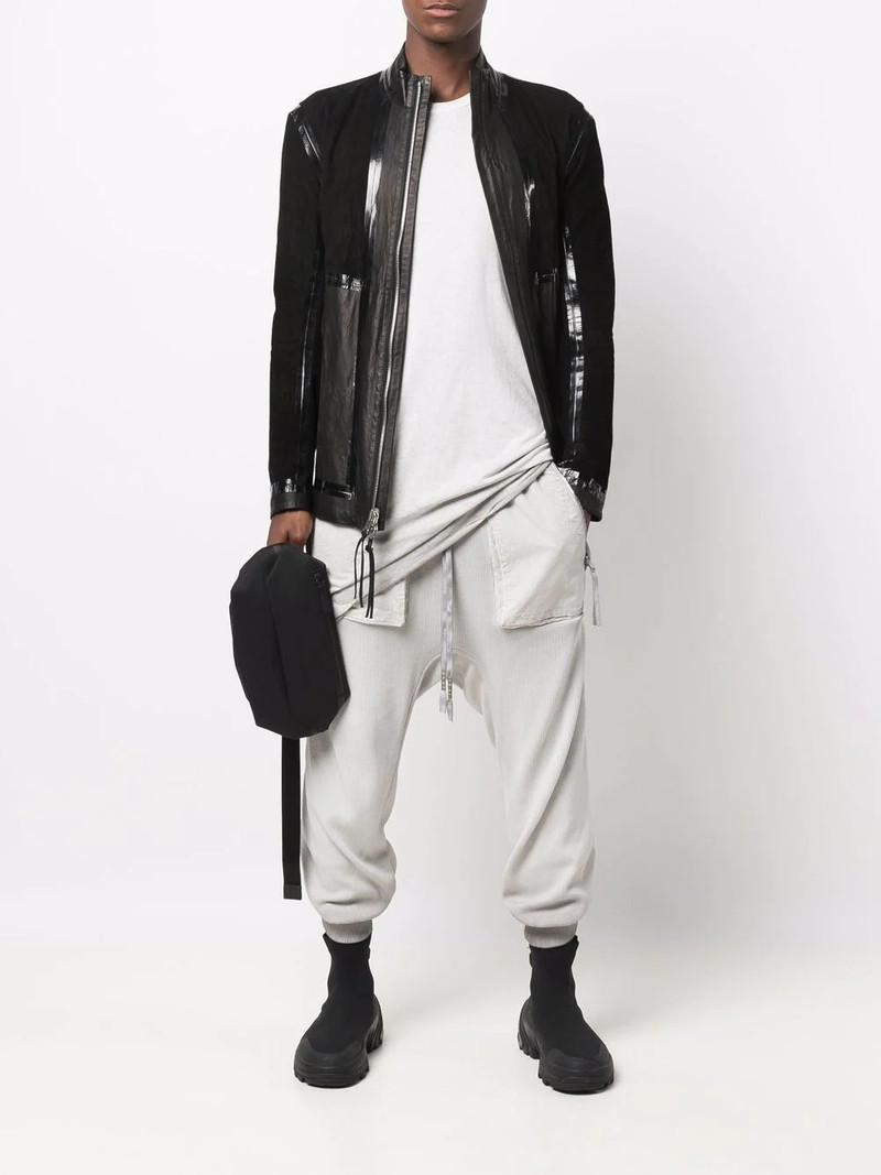 Boris Bidjan Saberi drawstring-waist drop-crotch trousers outlook