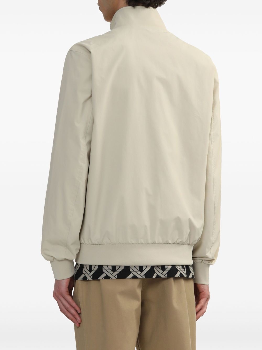 logo-embroidered bomber jacket - 4