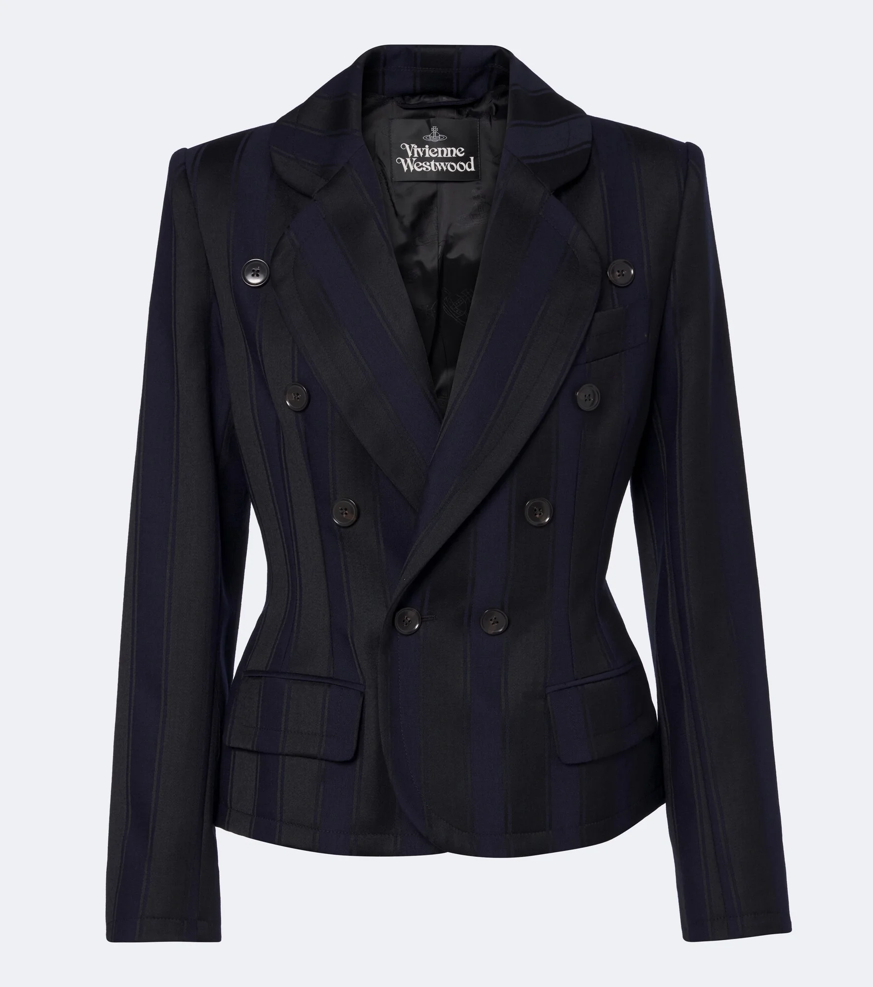 Georgia striped virgin wool blazer - 1