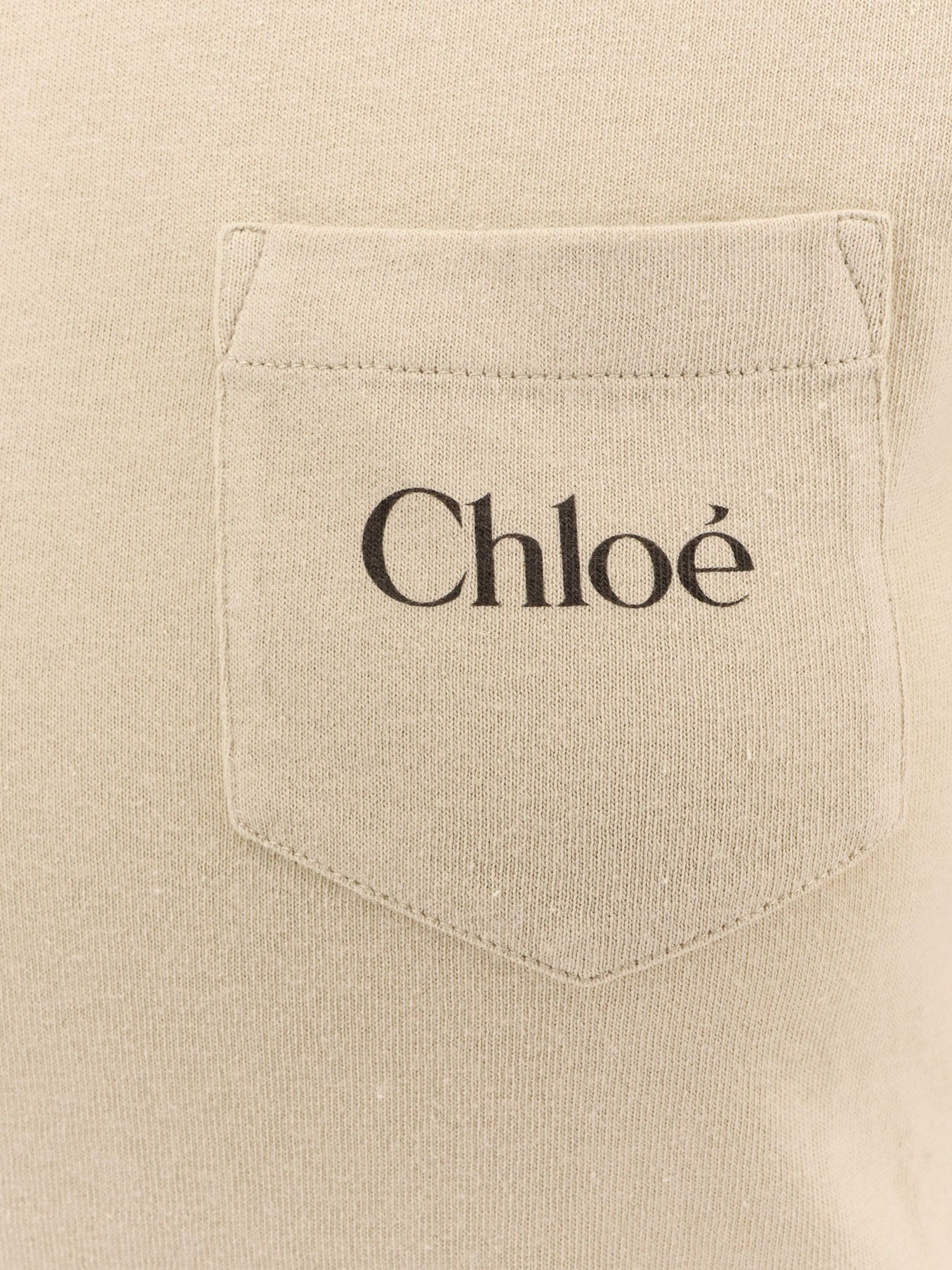 CHLOE' - Chloe' Cotton T-Shirt With Contrasting Profiles - 5