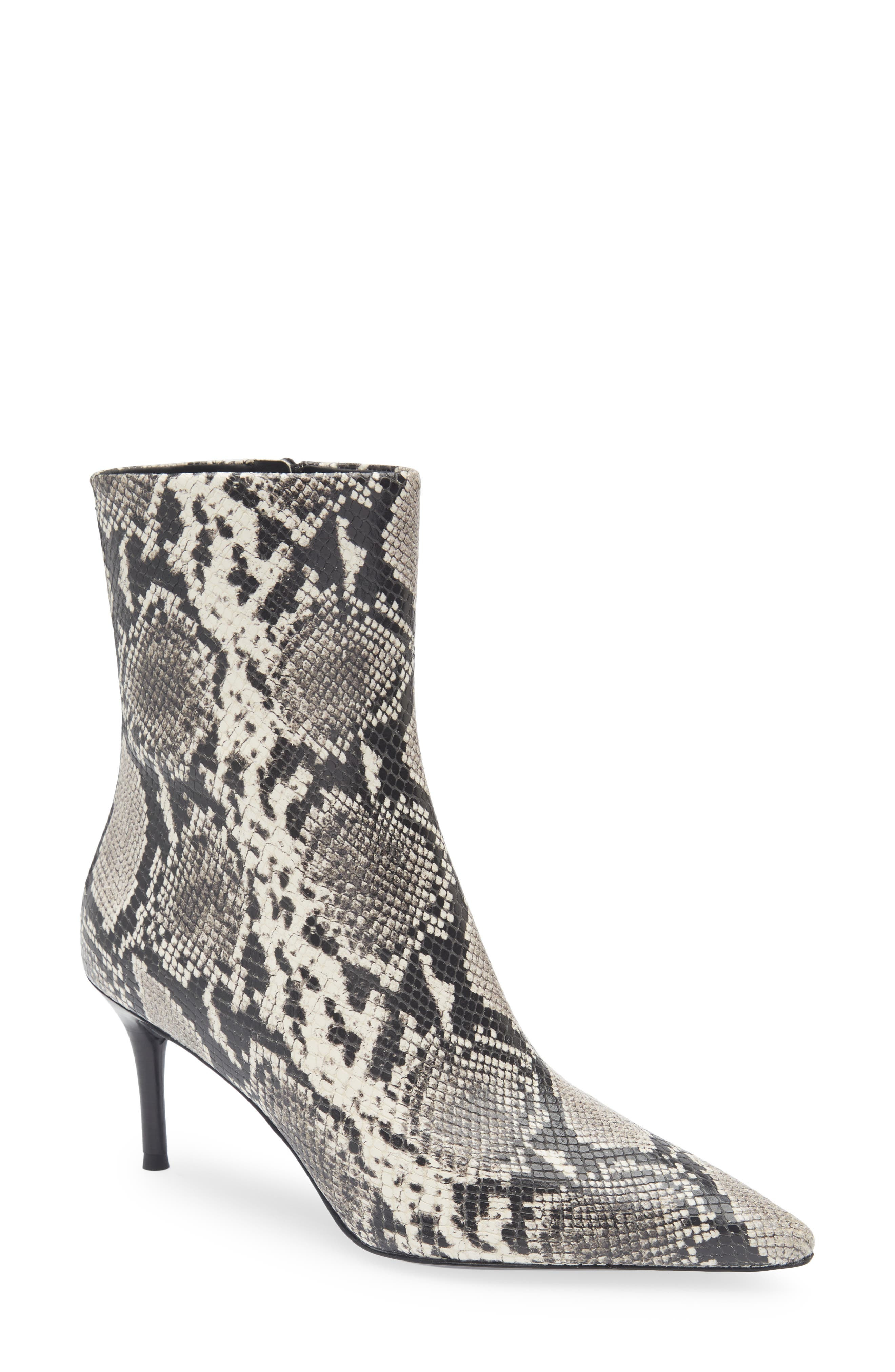 rag & bone Mercer Pointed Toe Bootie in White Snake at Nordstrom - 1