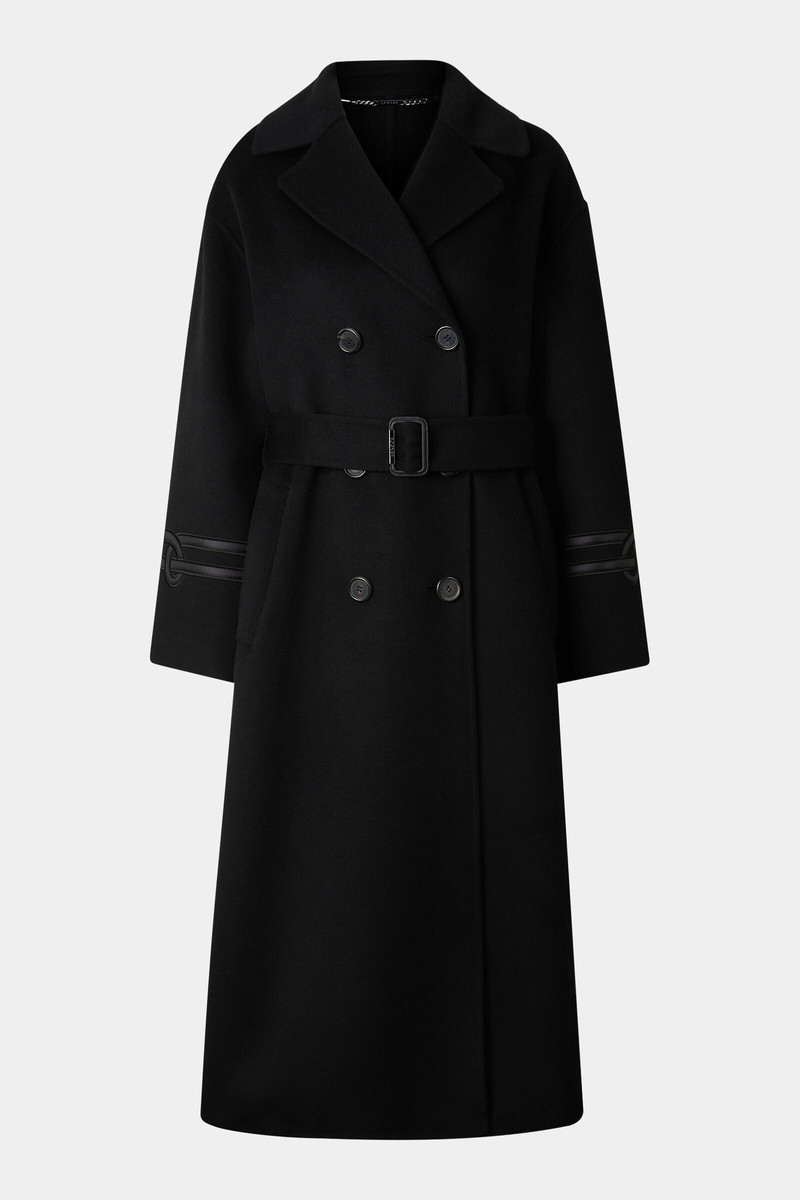 Terese Double-Faced Wool Coat in Black 1