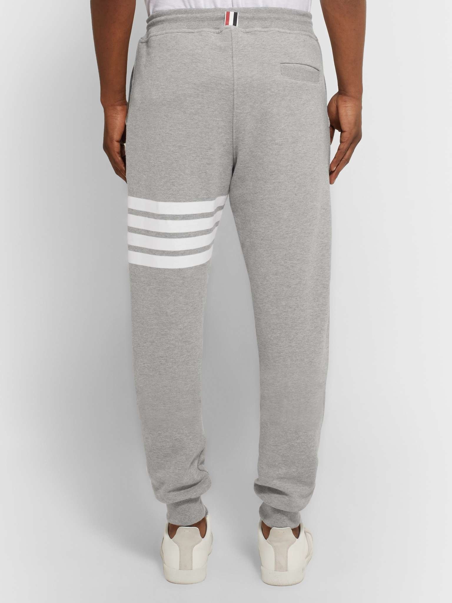 Tapered Striped Loopback Cotton-Jersey Sweatpants - 5