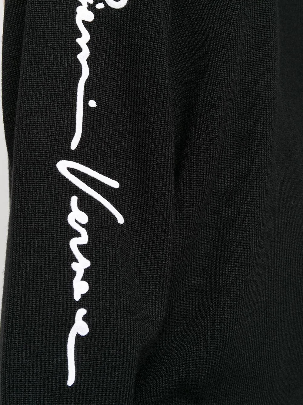 logo sleeve wool jumper - 5