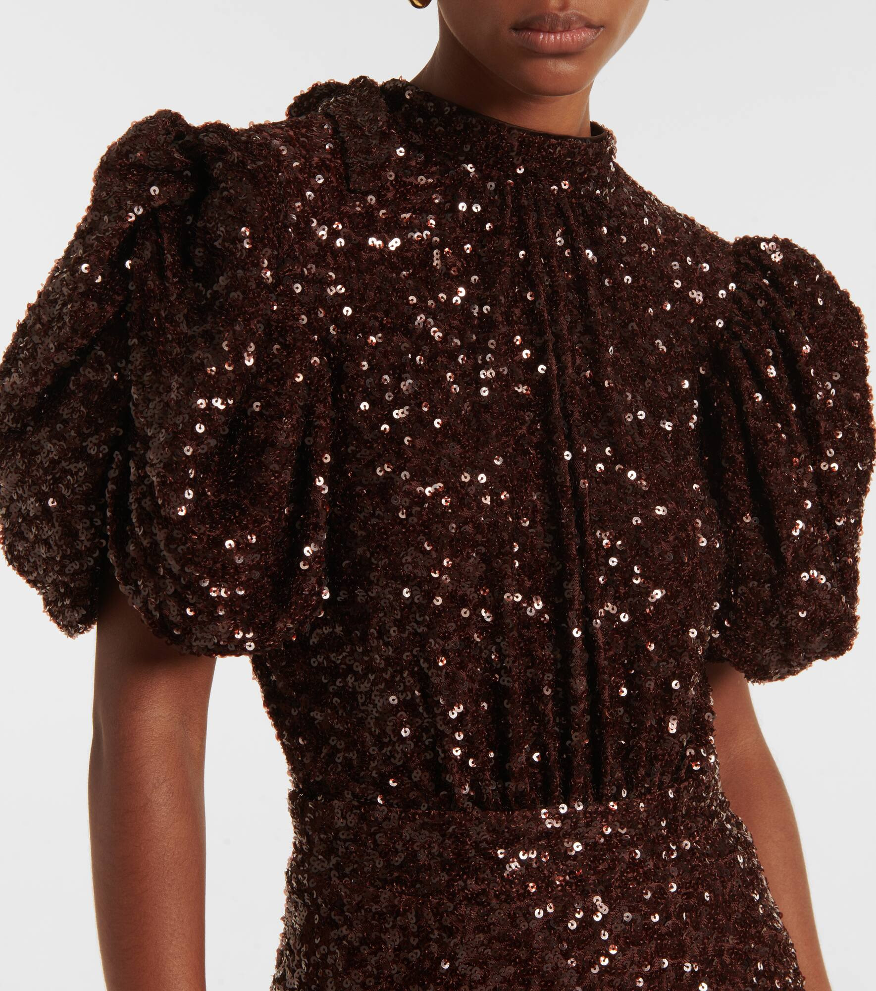 Sequined midi dress - 4