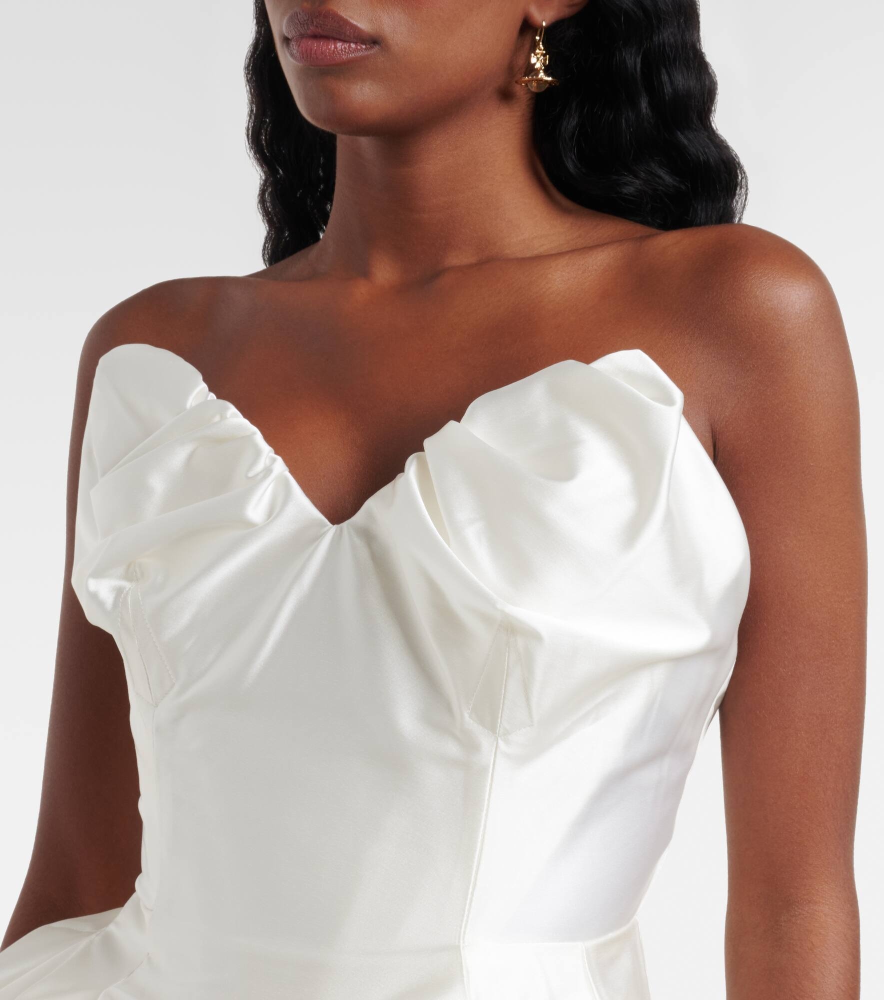 Bridal Raven satin corset - 4