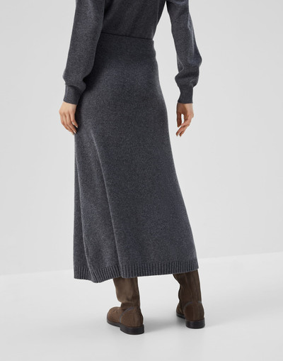 Brunello Cucinelli Virgin wool, cashmere and silk knit skirt outlook