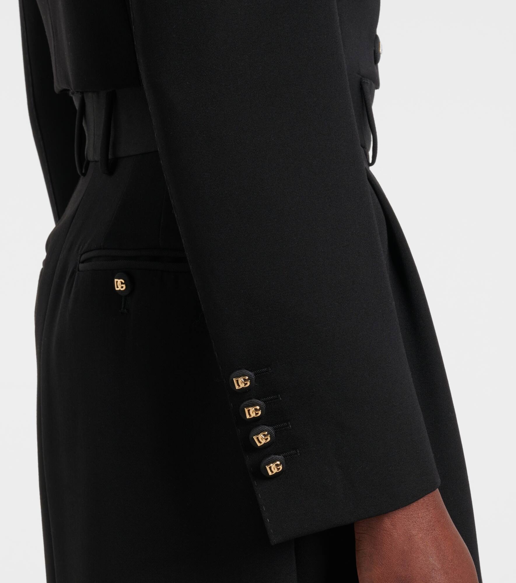 Cropped wool-blend jacket - 5