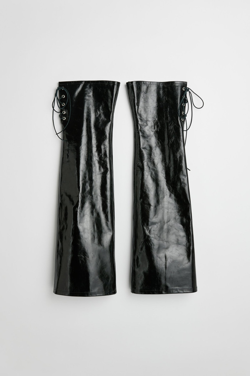Our Legacy Short Chaps Black Leather outlook
